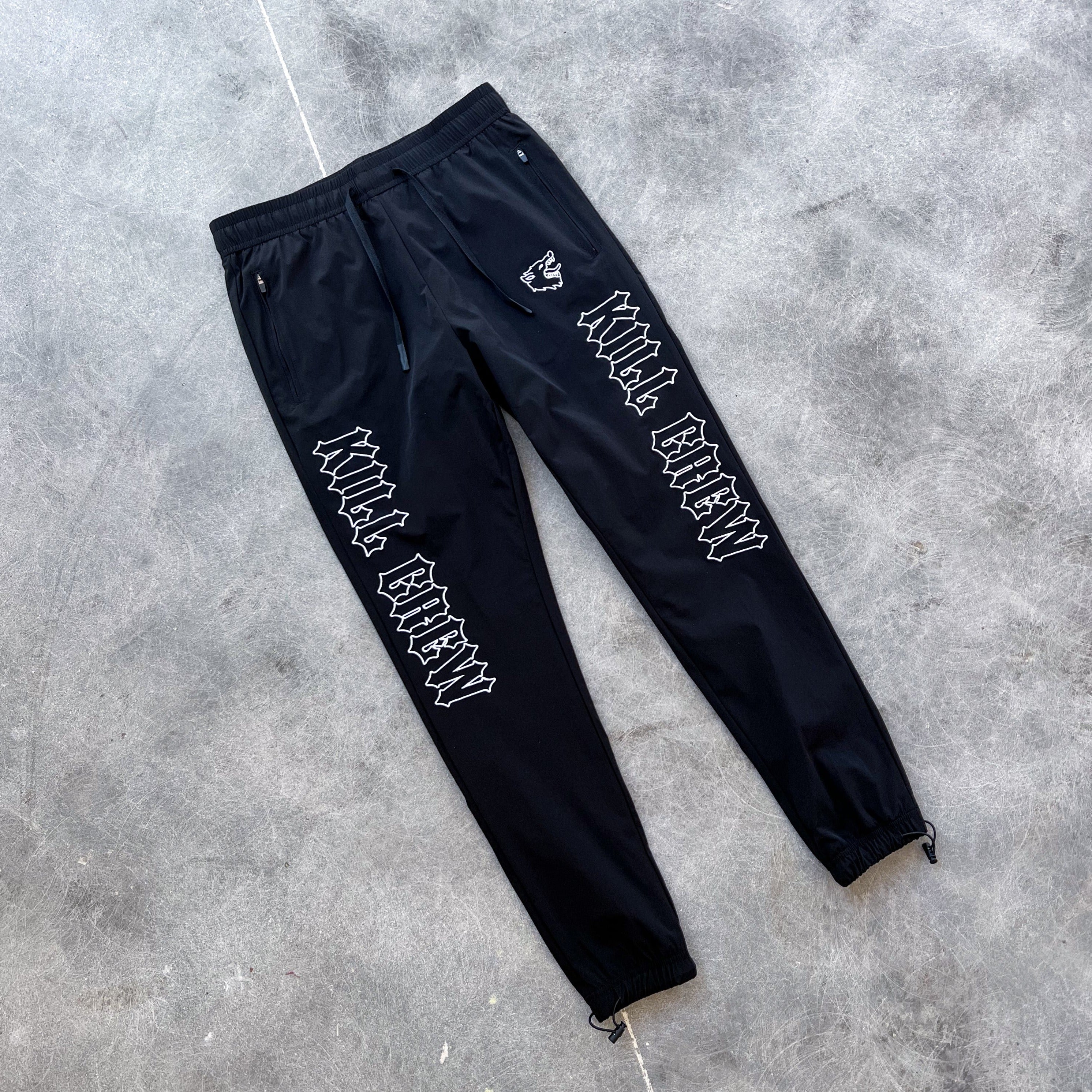 NYLON TECH PANTS v2 - BLACK / WHITE - Image 2