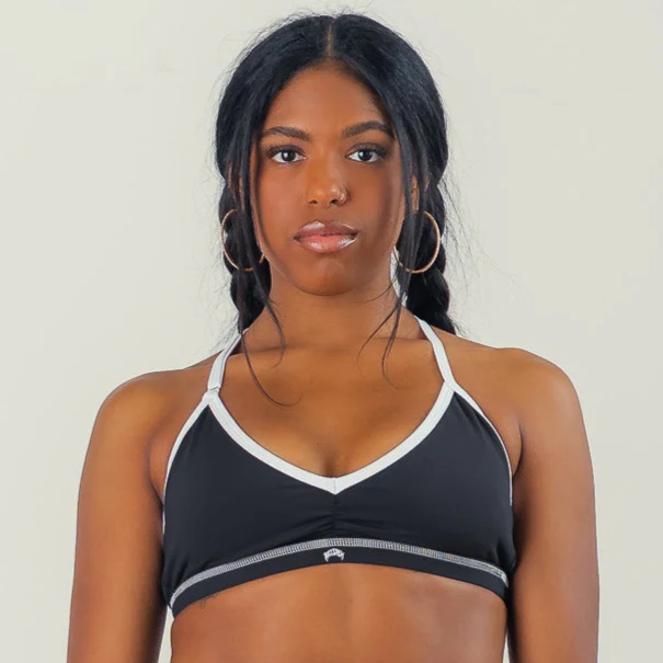 OUTSEAM SPORTS BRA - BLACK / WHITE
