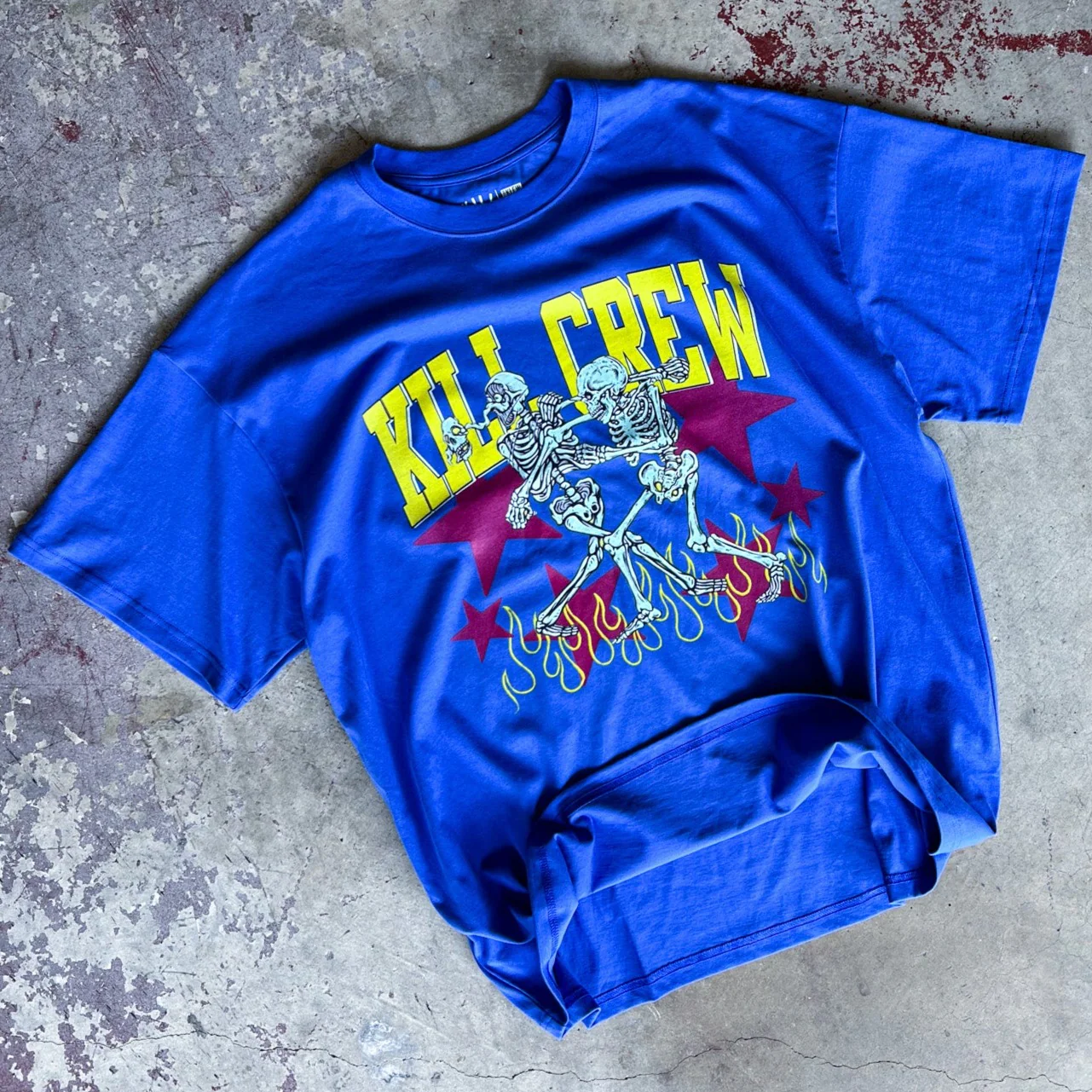 OVERSIZED AIMING FOR STARS T-SHIRT - BLUE - Image 2