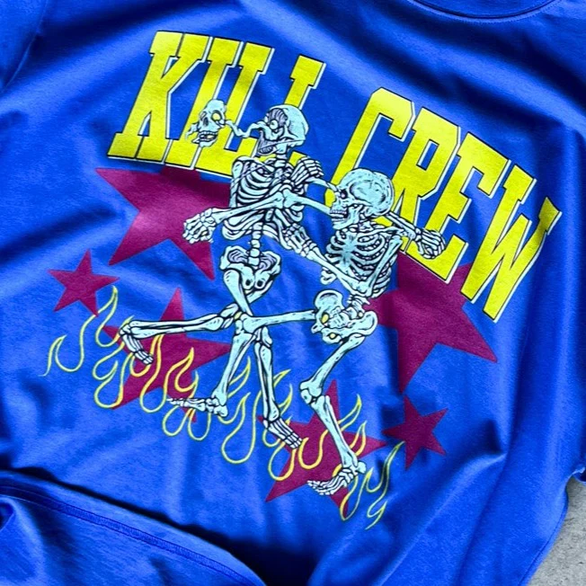 OVERSIZED AIMING FOR STARS T-SHIRT - BLUE - Image 3