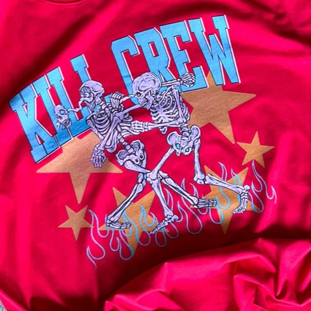 OVERSIZED AIMING FOR STARS T-SHIRT - RED - Image 3