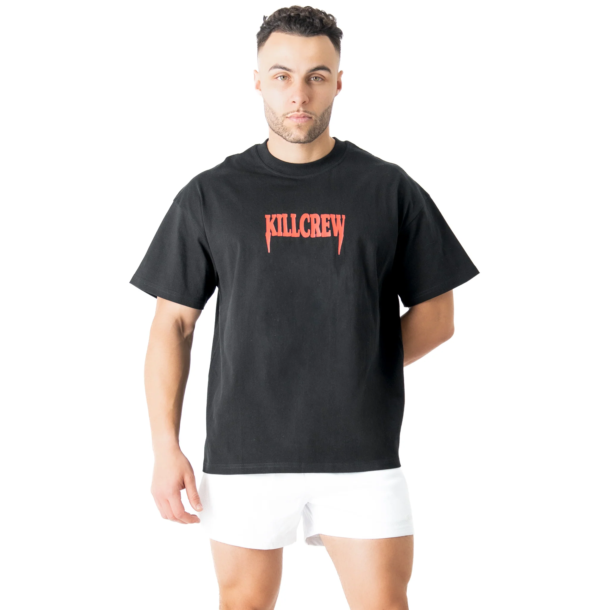 RELAXED FIT "ATHLETIC DEPARTMENT" T-SHIRT - BLACK - Image 3