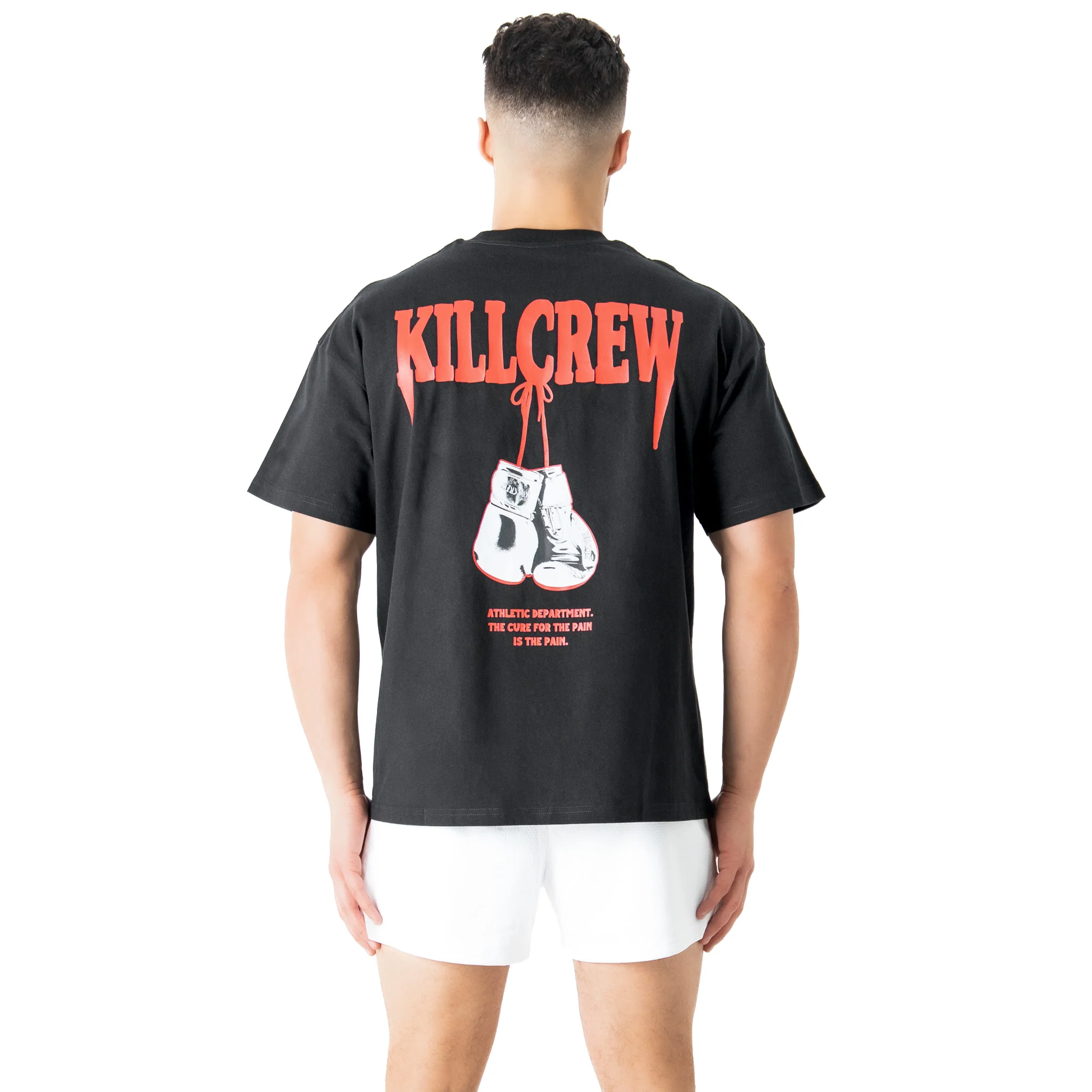 RELAXED FIT "ATHLETIC DEPARTMENT" T-SHIRT - BLACK - Image 4