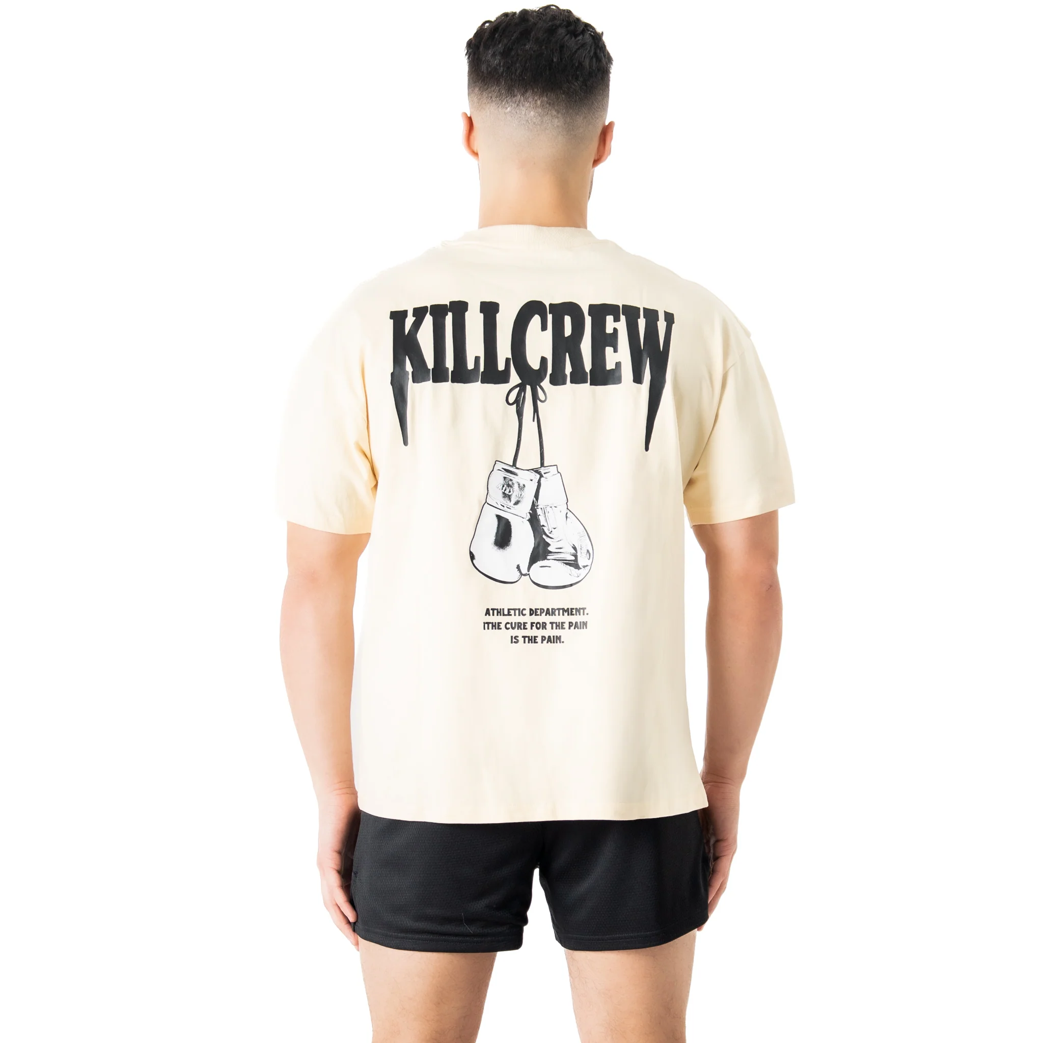RELAXED FIT "ATHLETIC DEPARTMENT" T-SHIRT - CREAM - Image 4
