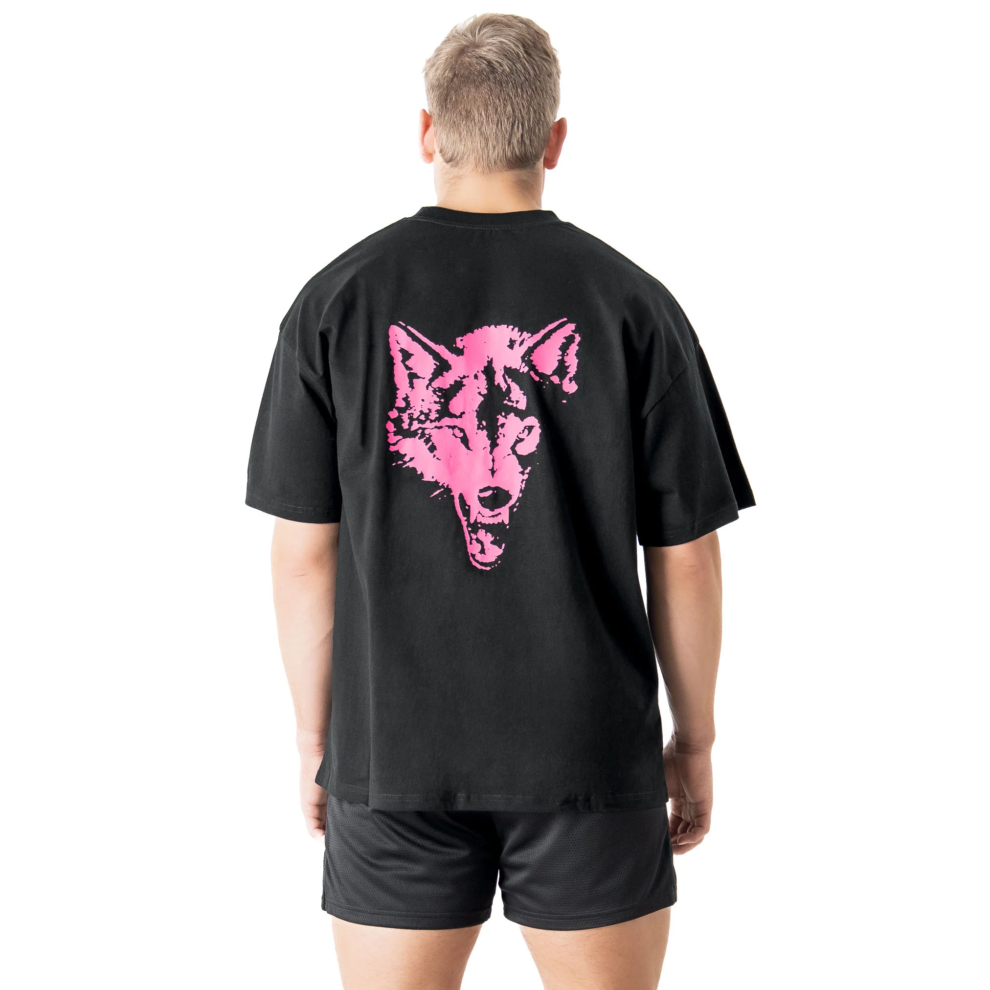 OVERSIZED "CLASSIC" T-SHIRT - BLACK / PINK - Image 4