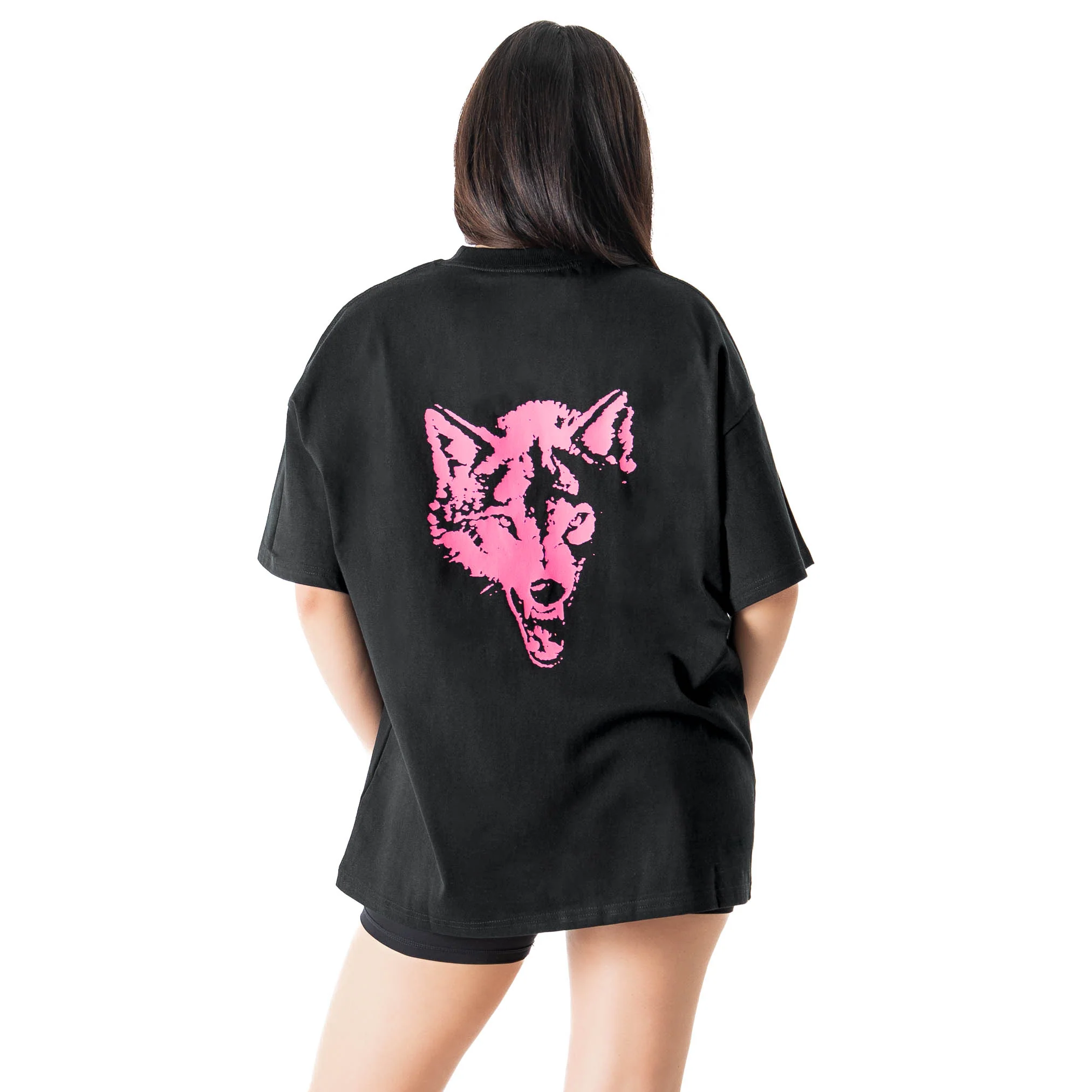 OVERSIZED "CLASSIC" T-SHIRT - BLACK / PINK - Image 6