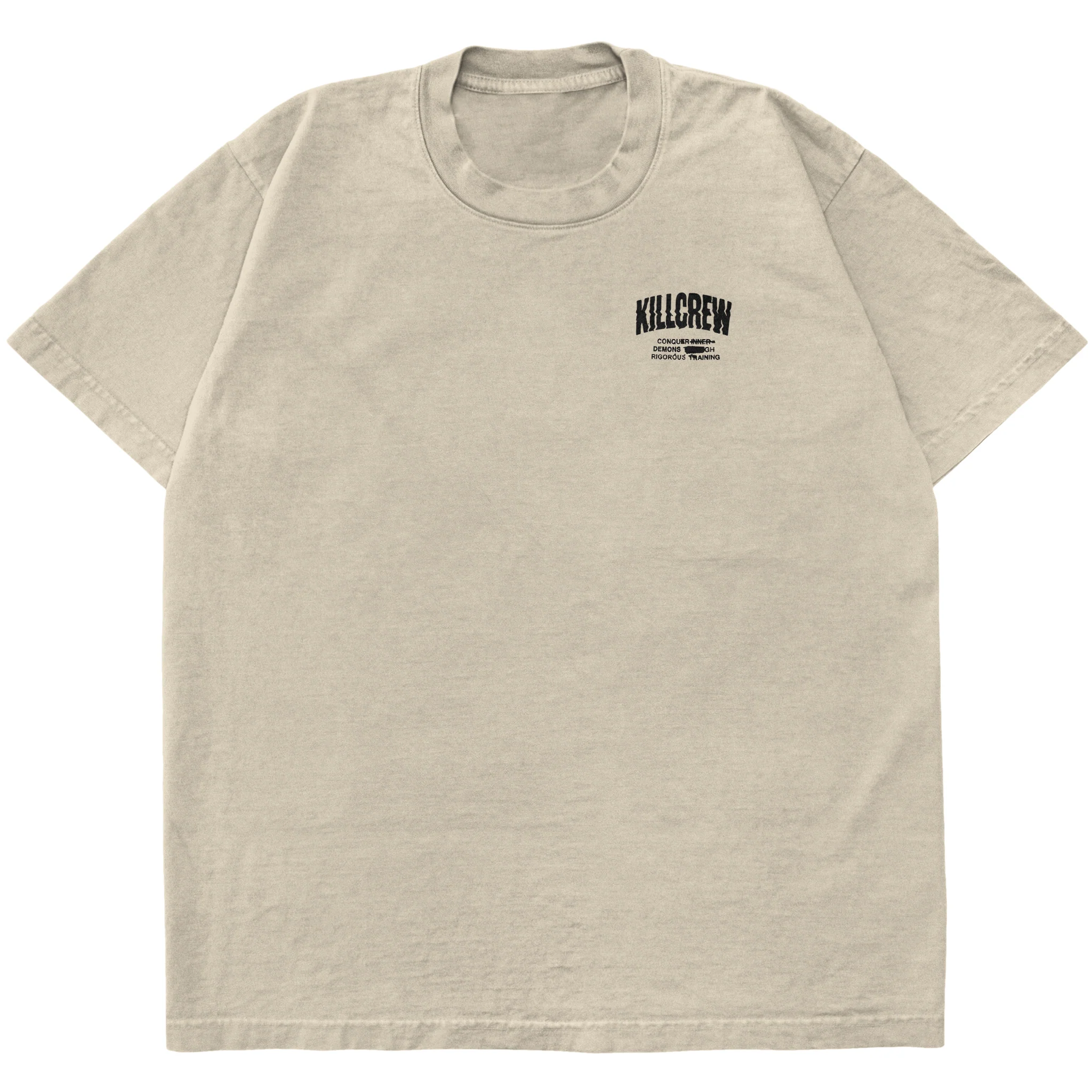 RELAXED FIT LUX CONQUER INNER DEMONS T-SHIRT - CREAM / RED - Image 7