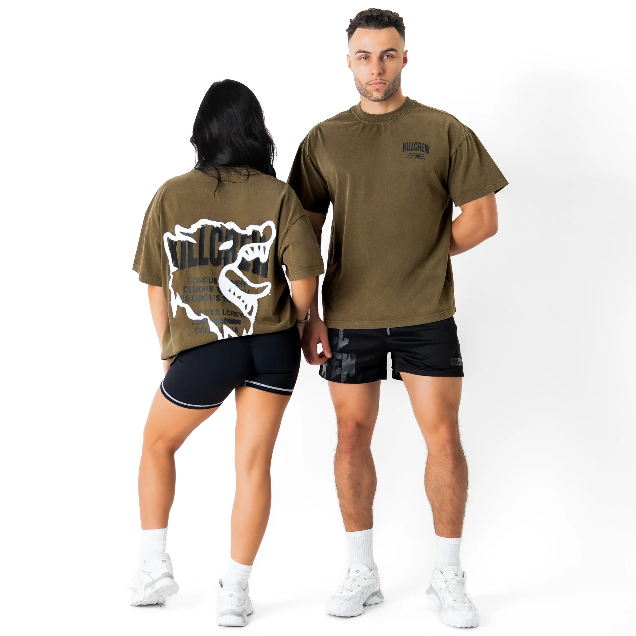 RELAXED FIT LUX CONQUER INNER DEMONS T-SHIRT - GREEN / WHITE - Image 2