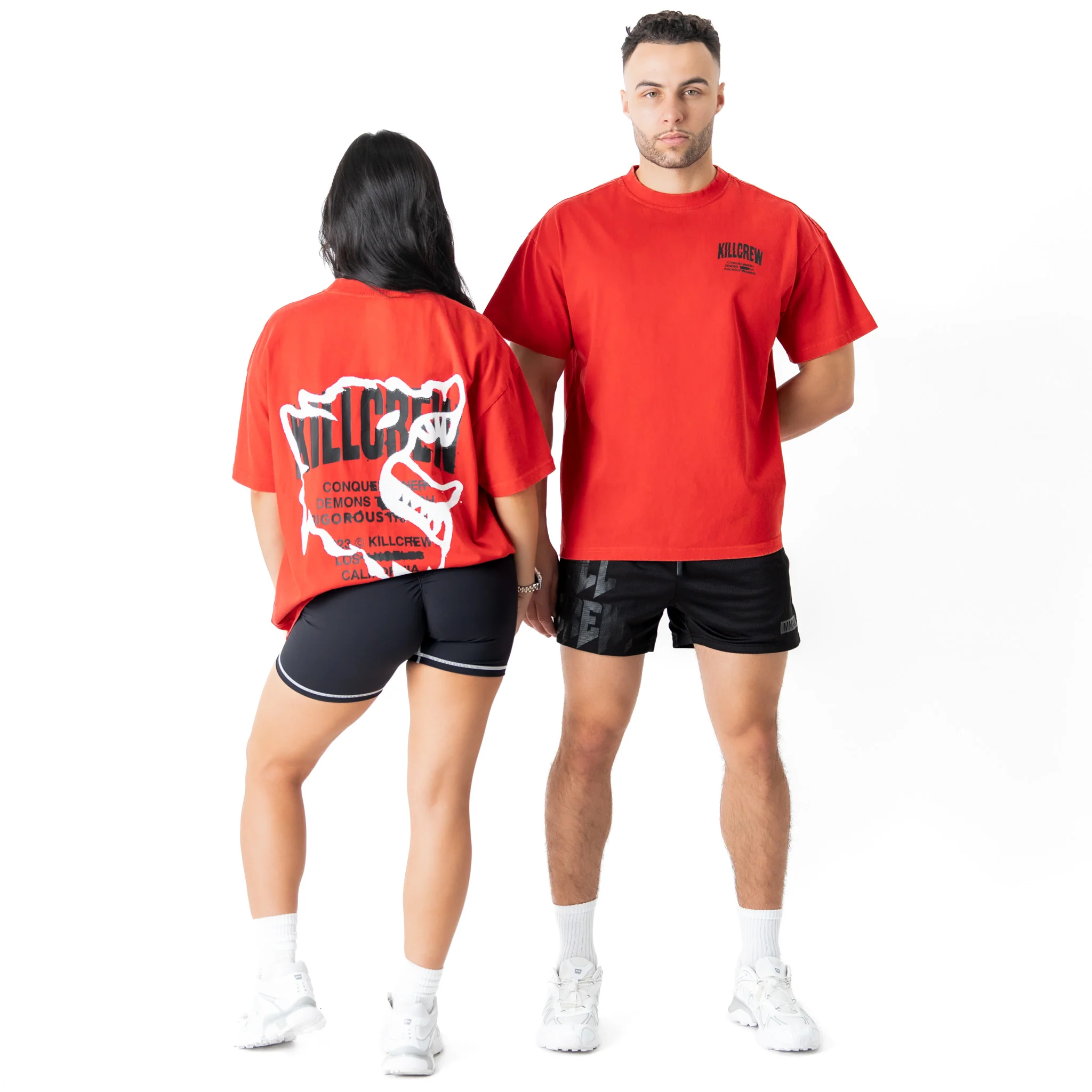 RELAXED FIT LUX CONQUER INNER DEMONS T-SHIRT - RED / WHITE - Image 2