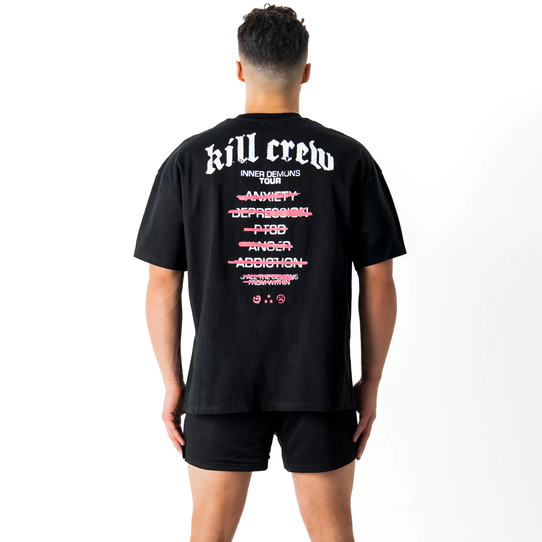 RELAXED FIT INNER DEMONS TOUR T-SHIRT - BLACK / WHITE - Image 4