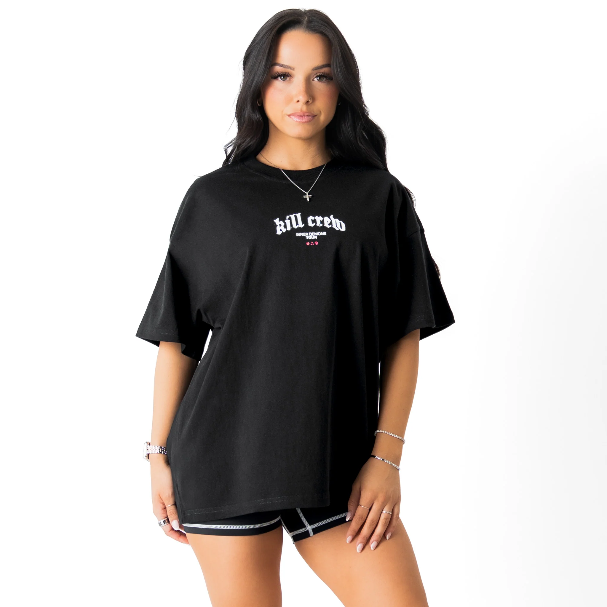RELAXED FIT INNER DEMONS TOUR T-SHIRT - BLACK / WHITE - Image 5