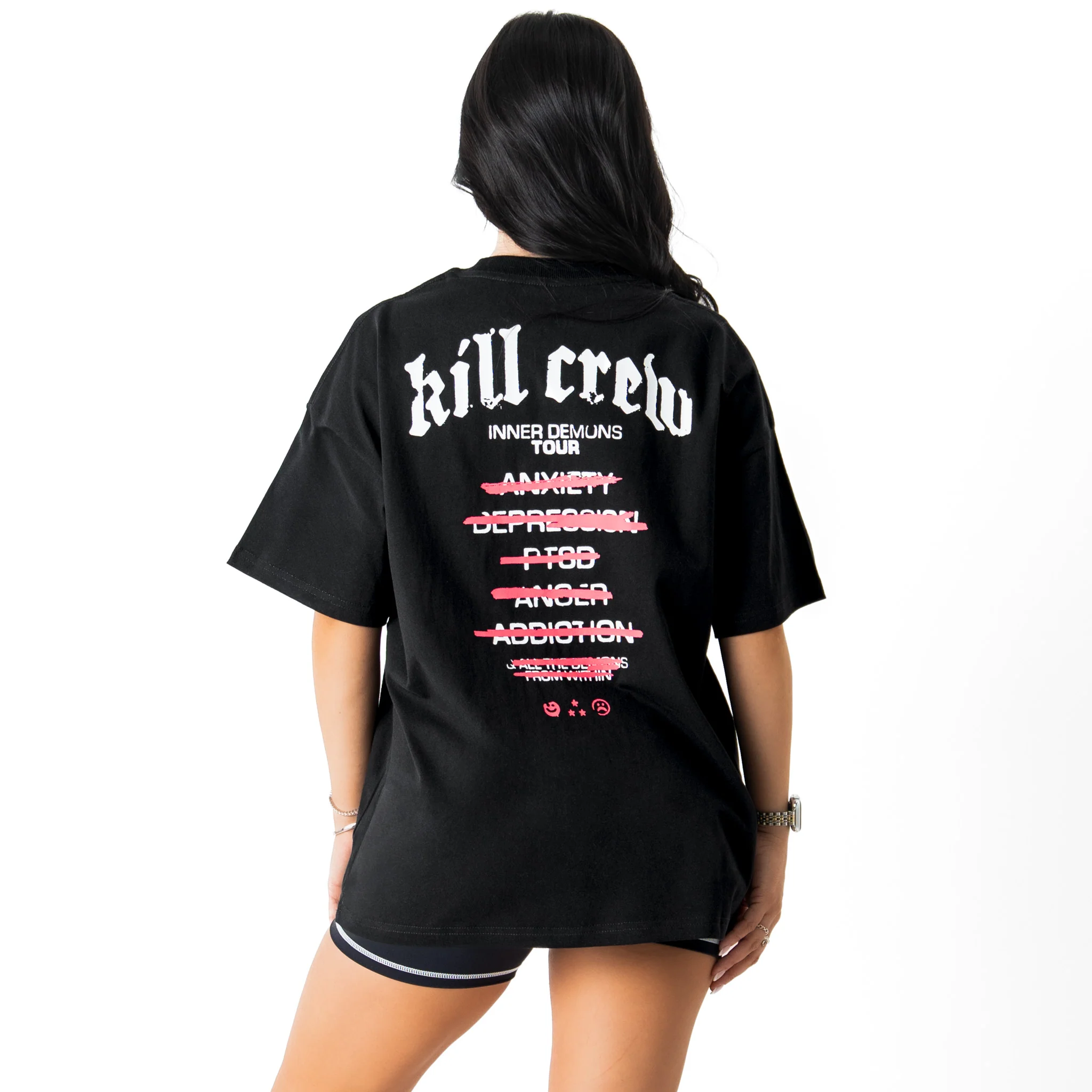 RELAXED FIT INNER DEMONS TOUR T-SHIRT - BLACK / WHITE - Image 6