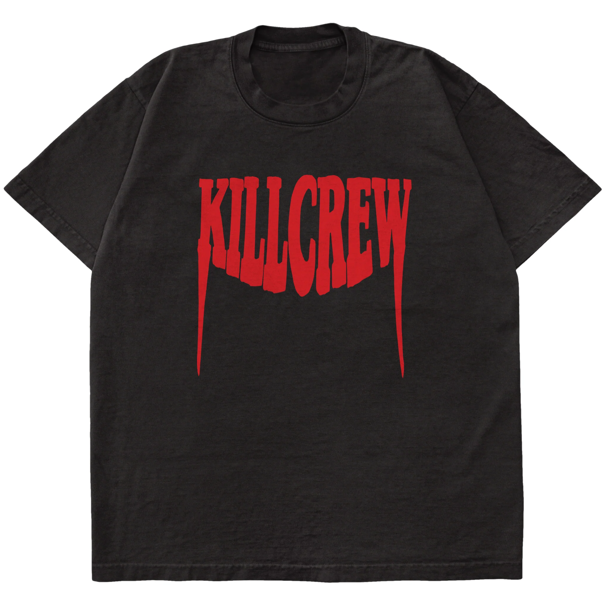 OVERSIZED "FANGS" T-SHIRT - BLACK / RED