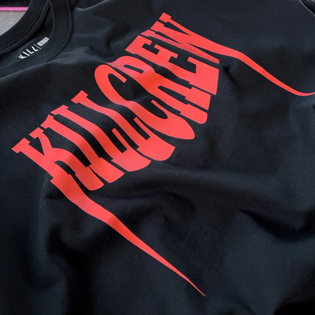 OVERSIZED "FANGS" T-SHIRT - BLACK / RED - Image 4
