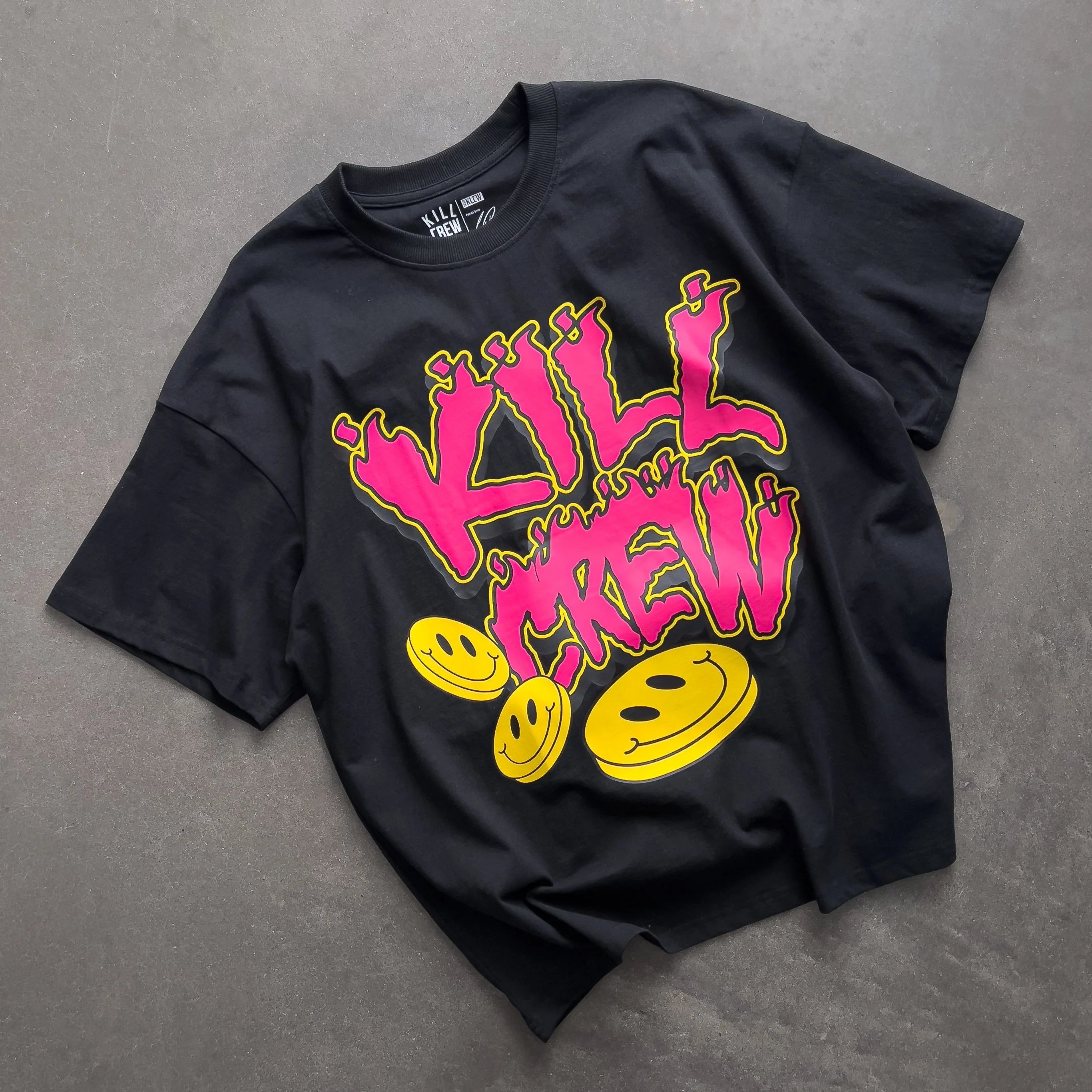 OVERSIZED "HAPPY PILLS" T-SHIRT - BLACK - Image 2