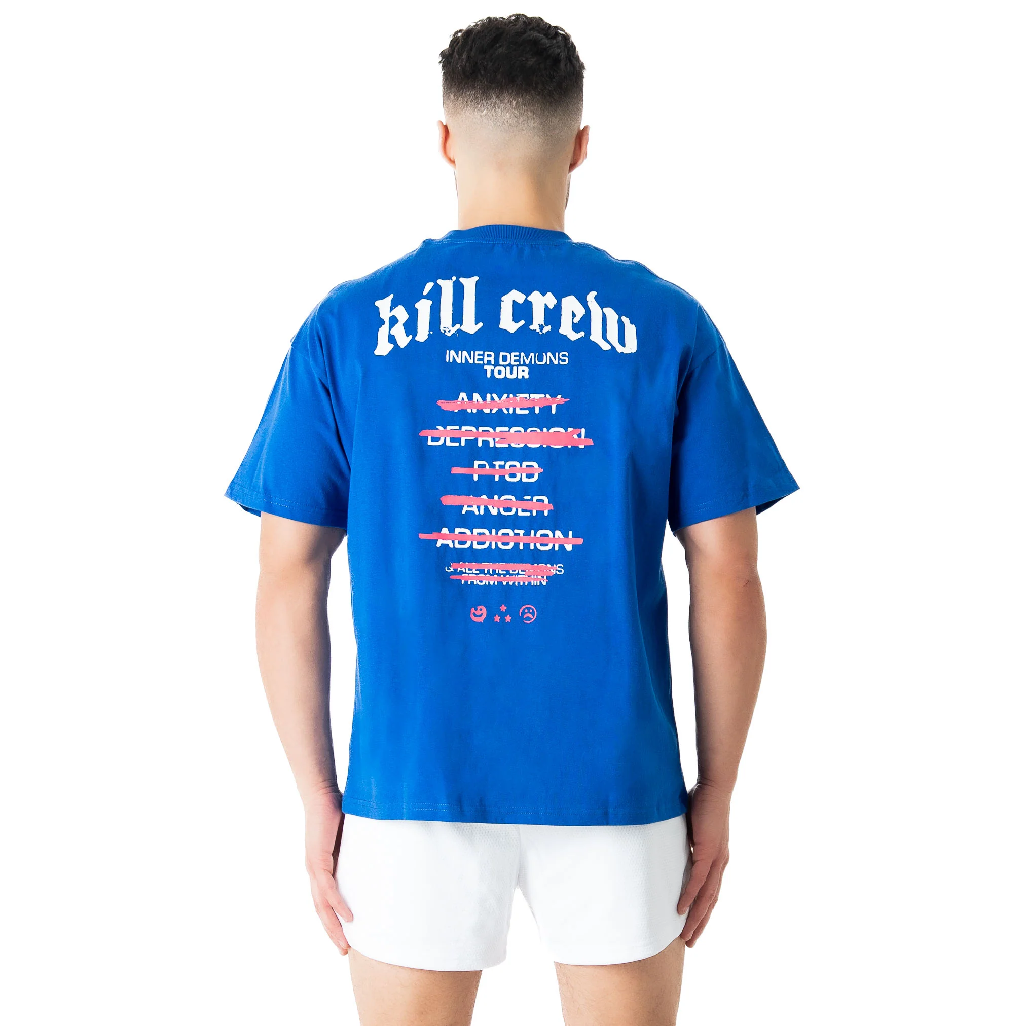 RELAXED FIT INNER DEMONS TOUR T-SHIRT - BLUE / WHITE - Image 4