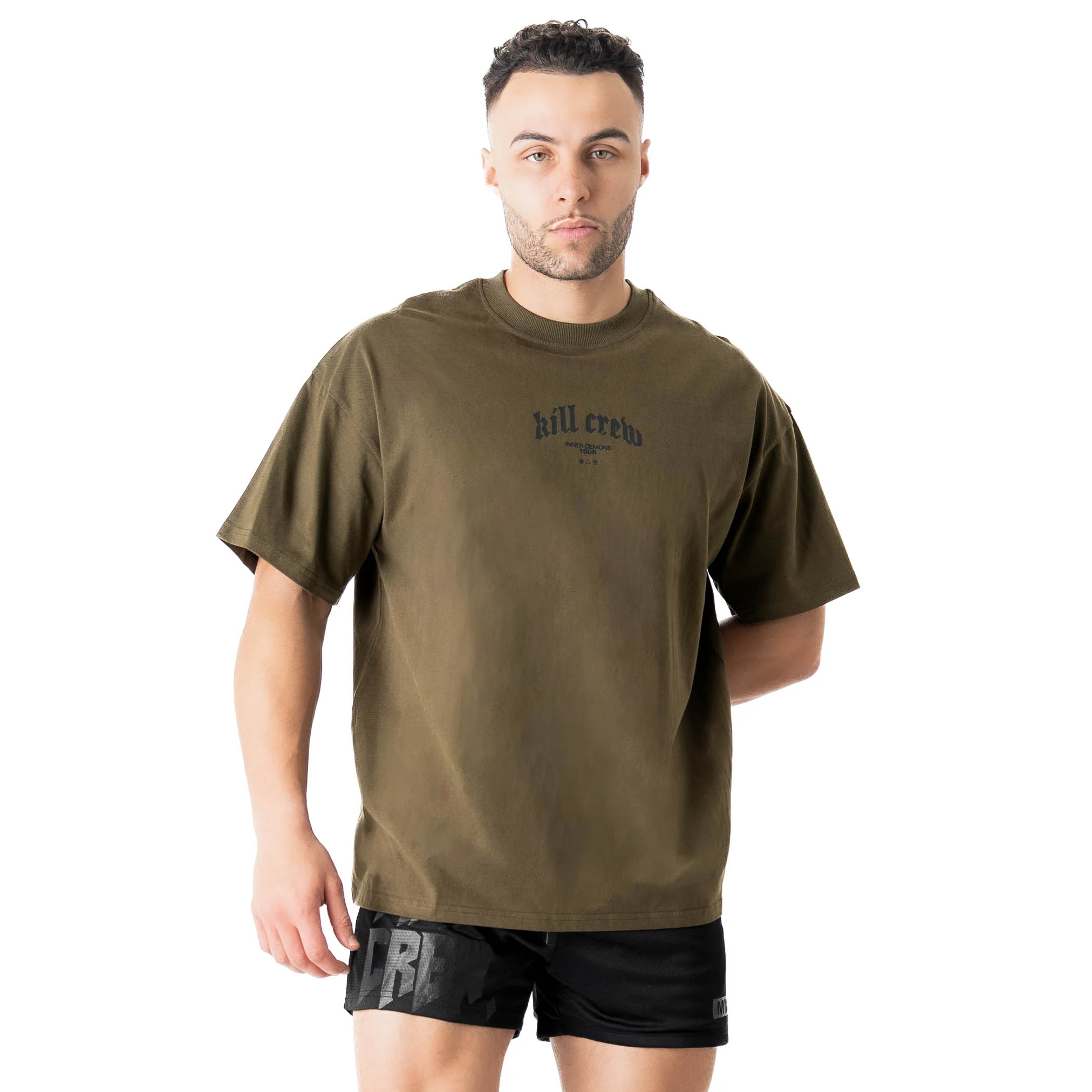 RELAXED FIT INNER DEMONS TOUR T-SHIRT - OLIVE / BLACK - Image 3