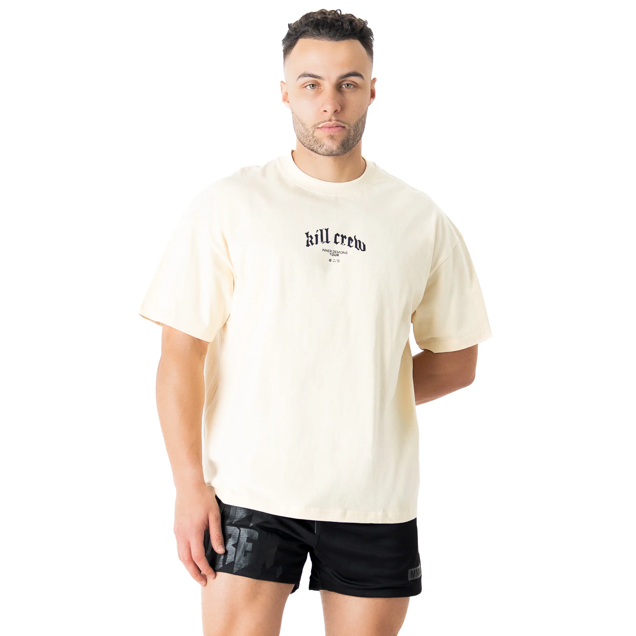 RELAXED FIT INNER DEMONS TOUR T-SHIRT - CREAM - Image 3