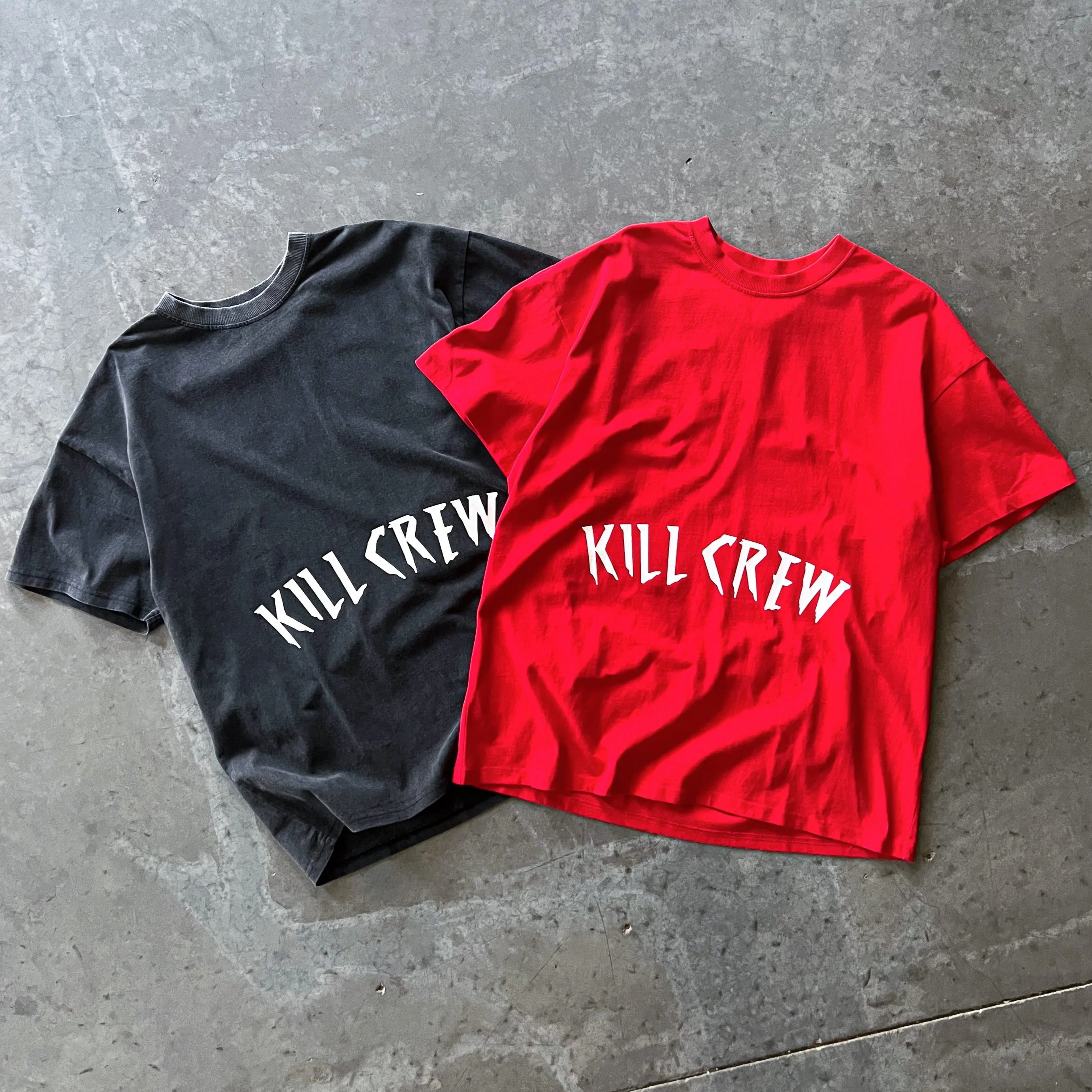 OVERSIZED LUX ACID WASH T-SHIRT - BLACK / WHITE - Image 3