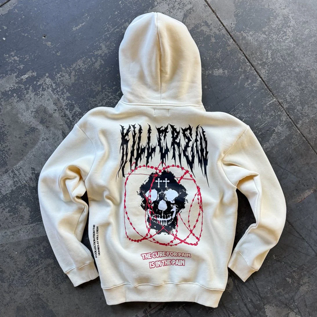 OVERSIZED LUX "BARBARIAN" HOODIE - CREAM - Image 3
