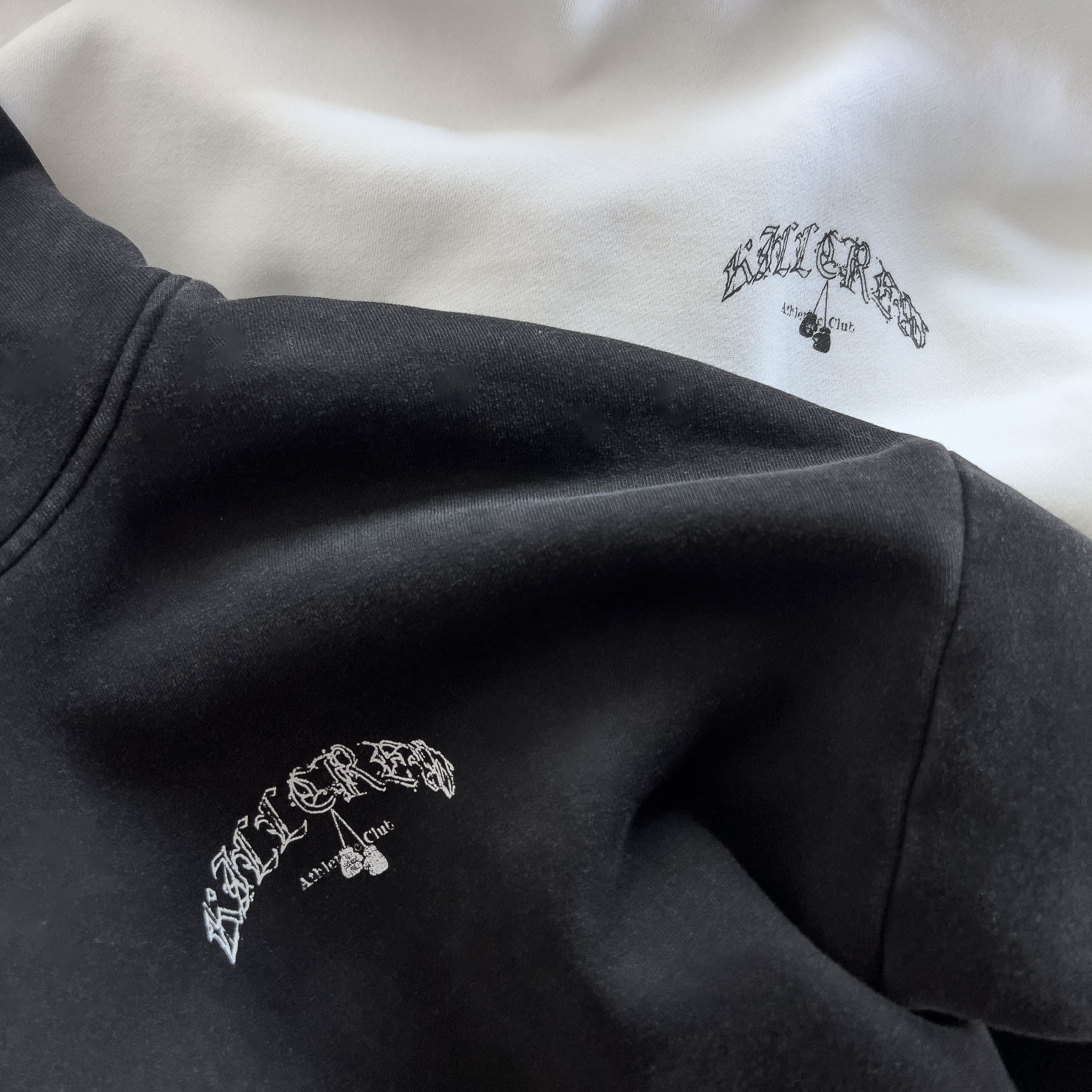 OVERSIZED LUX "VINTAGE BOXING" HOODIE - BLACK - Image 4
