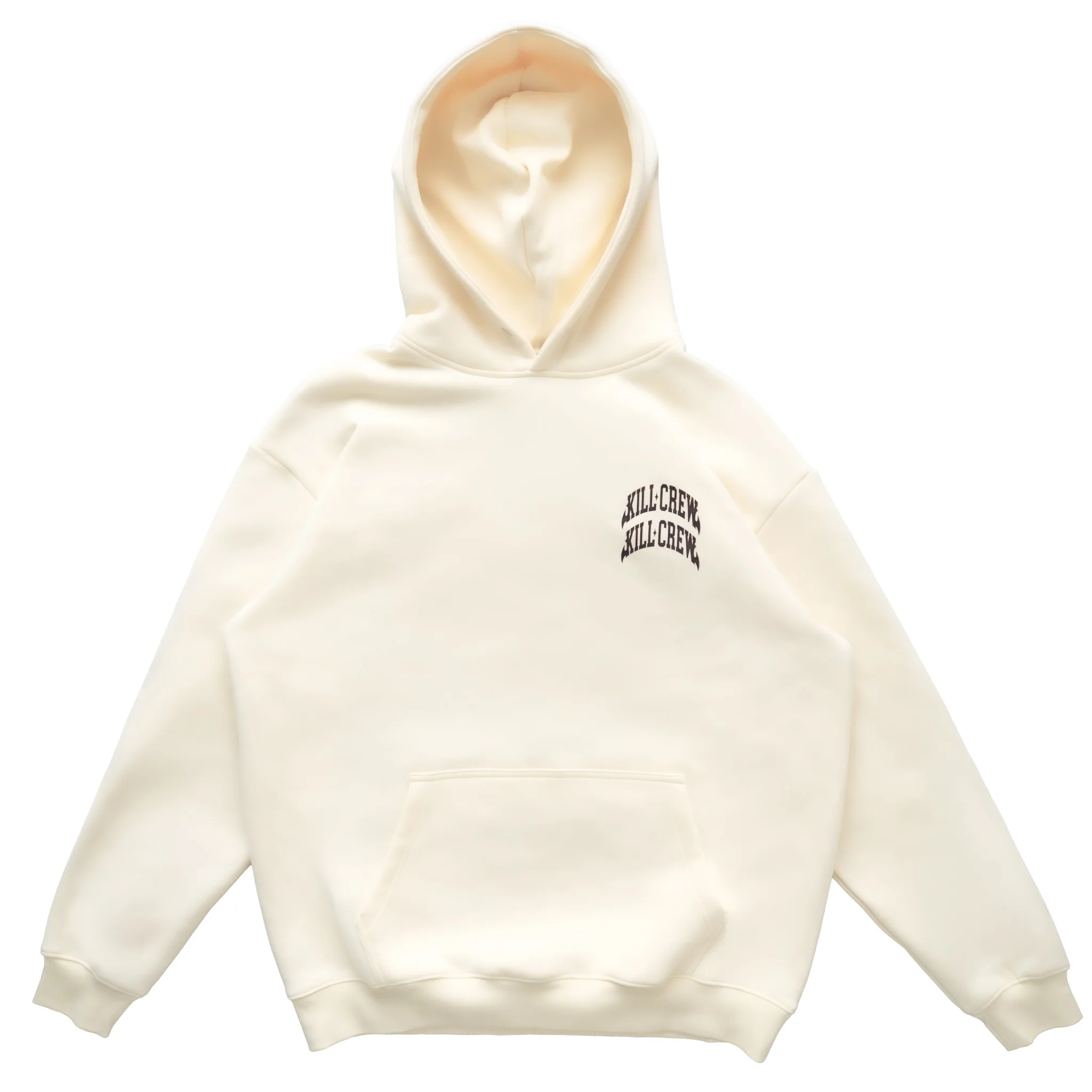 OVERSIZED LUX CHROME HOODIE - CREAM - Image 7