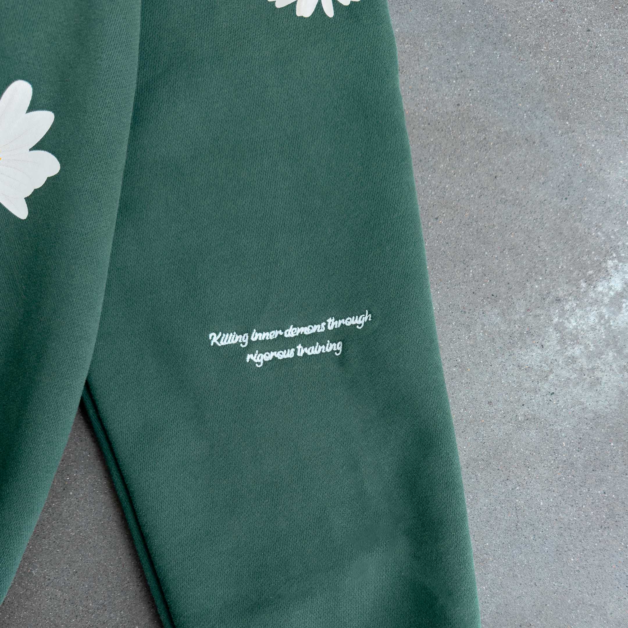 OVERSIZED LUX "DAISY" HOODIE - GREEN - Image 3