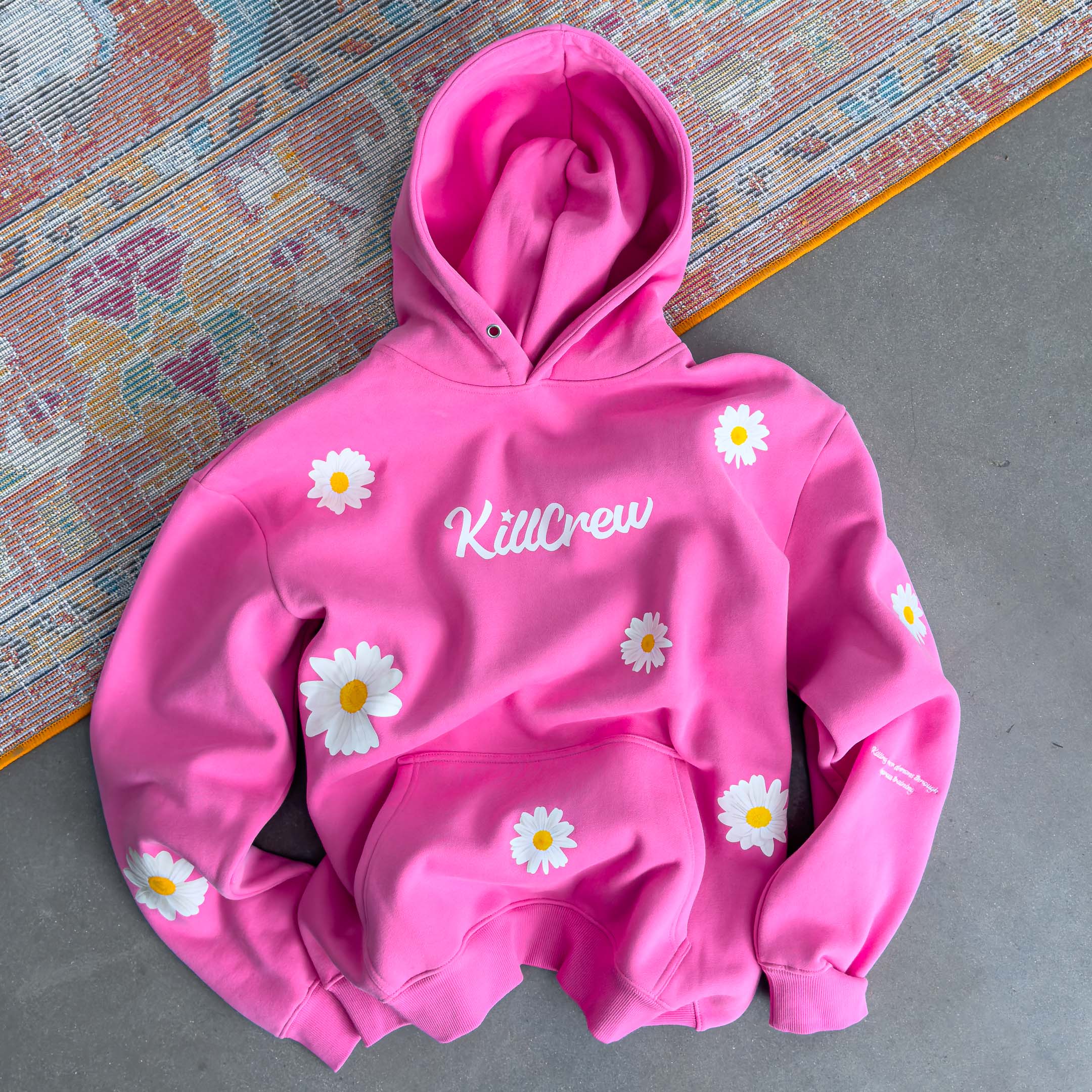 OVERSIZED LUX "DAISY" HOODIE - PINK - Image 3