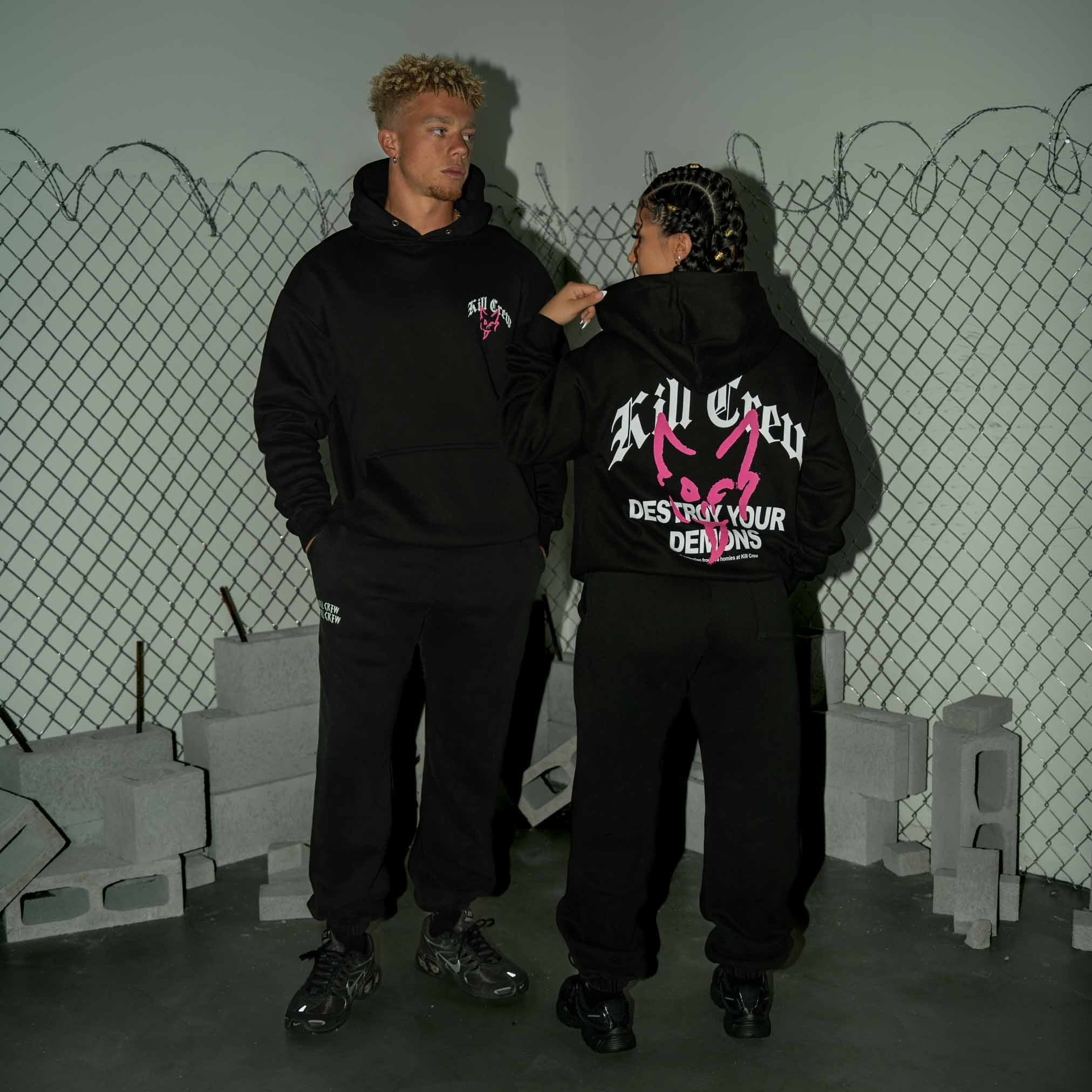 OVERSIZED LUX "DESTROY" HOODIE - BLACK - Image 2
