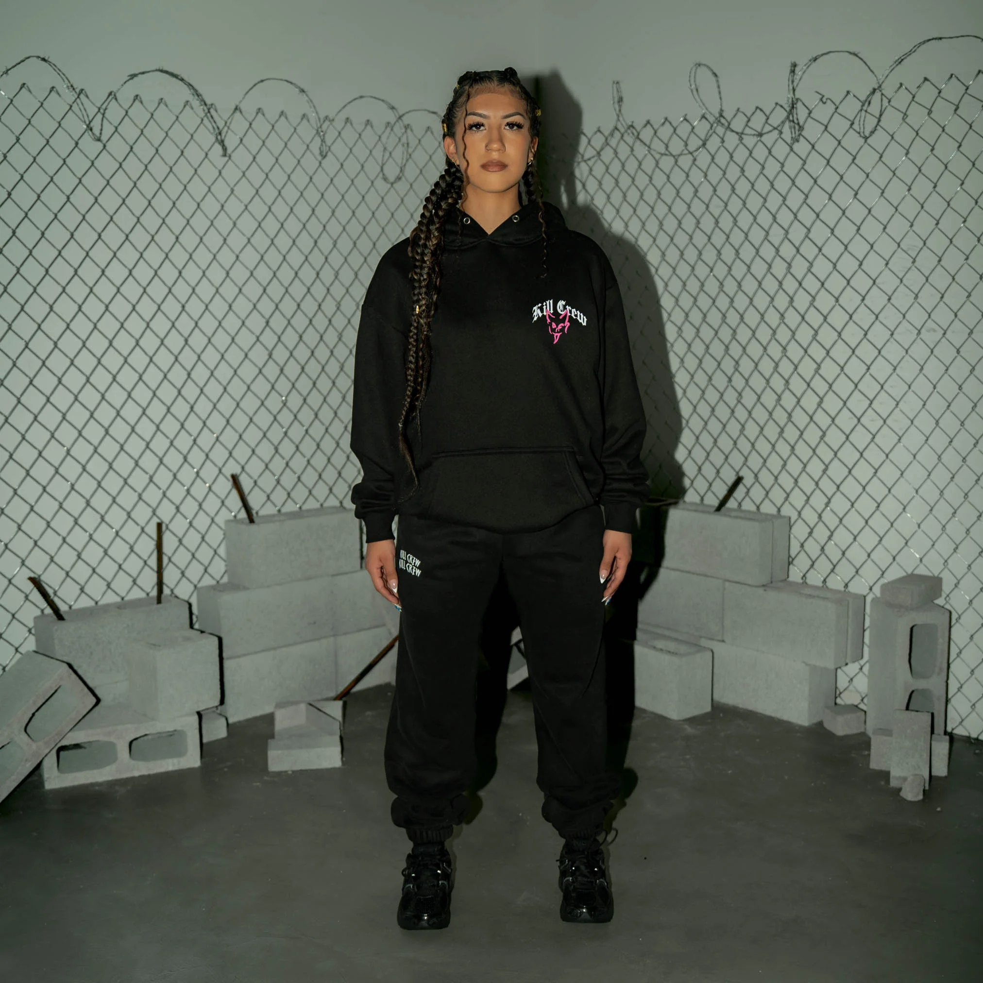 OVERSIZED LUX "DESTROY" HOODIE - BLACK - Image 4