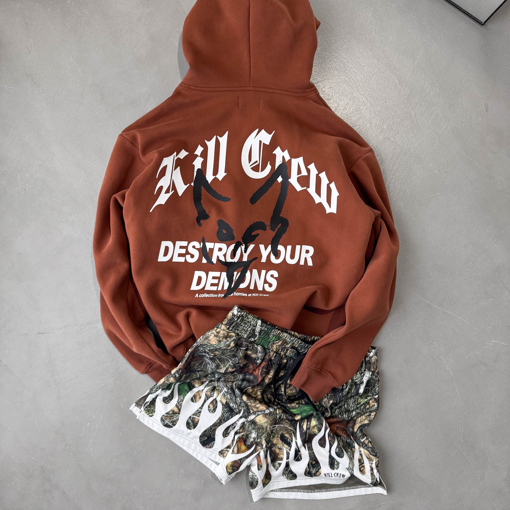 OVERSIZED LUX "DESTROY" HOODIE - BROWN - Image 6