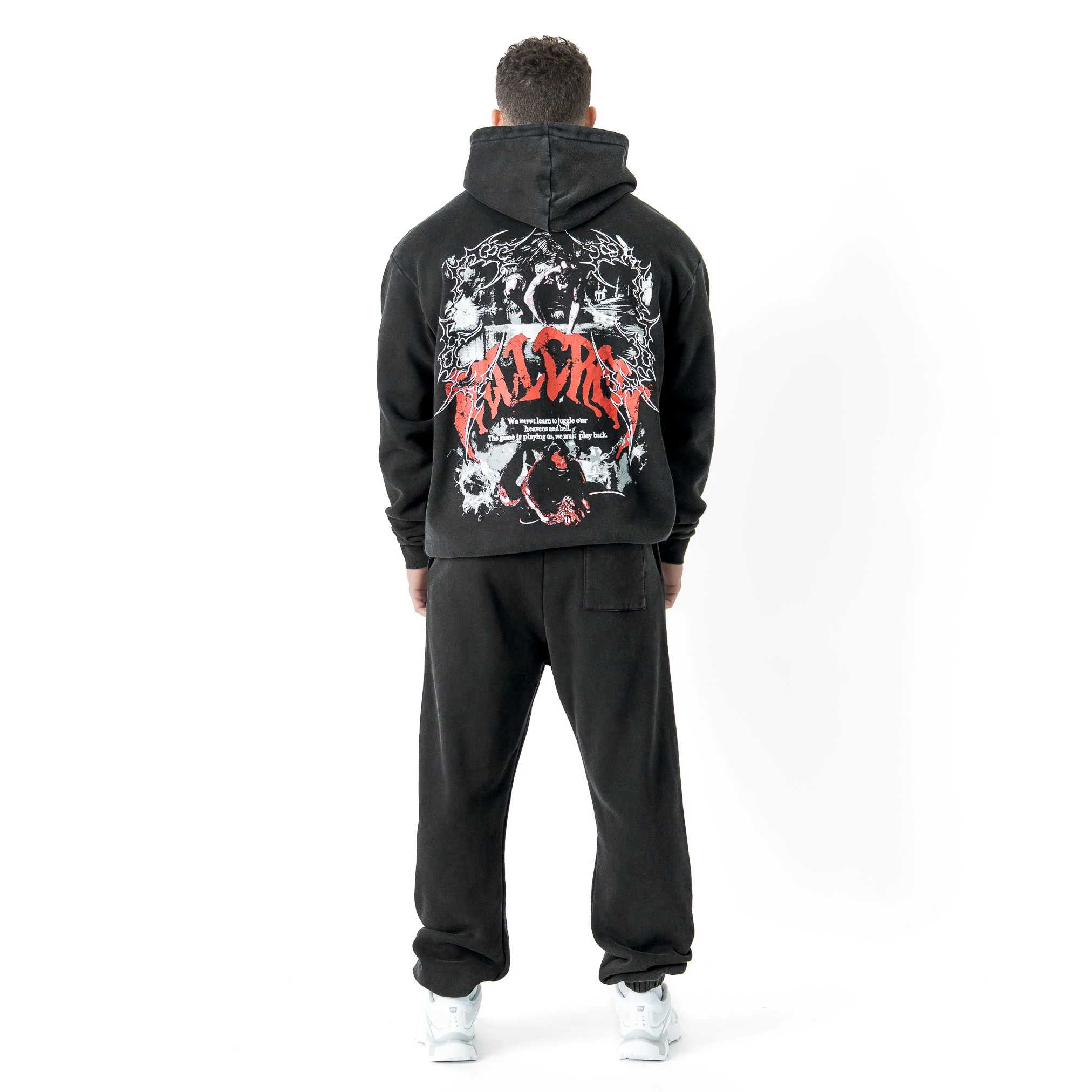 OVERSIZED LUX DUALITY HOODIE - BLACK - Image 3