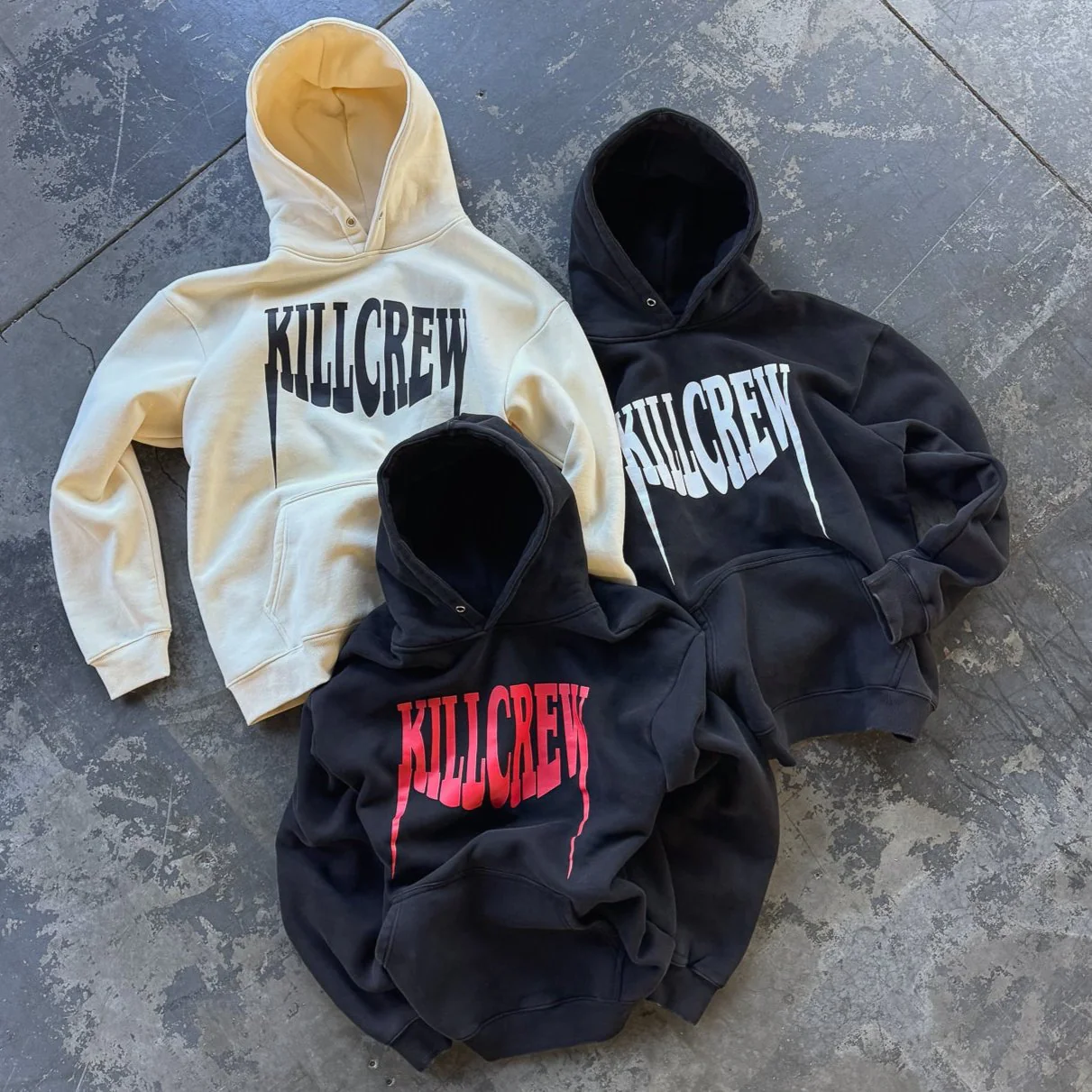 OVERSIZED LUX "FANGS" HOODIE - BLACK / RED - Image 4