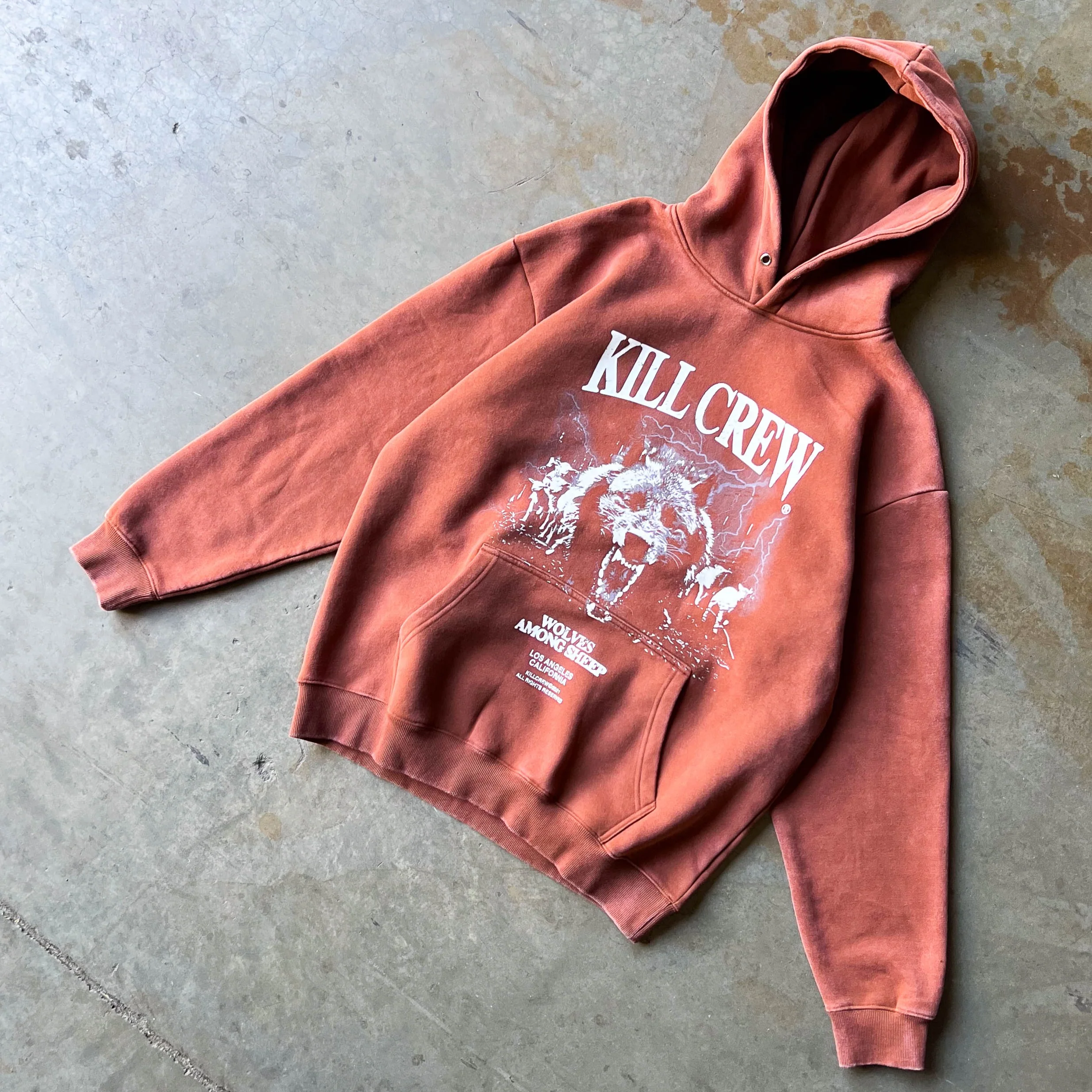 OVERSIZED LUX MIDST OF WOLVES HOODIE - BROWN - Image 2