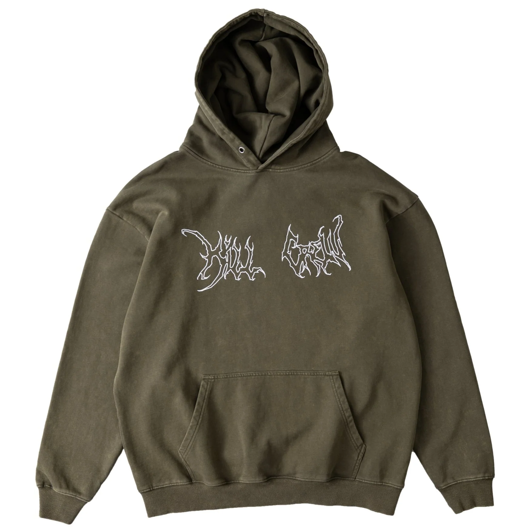 OVERSIZED LUX "MISFITS HAVE A CHANCE" HOODIE - OLIVE - Image 2