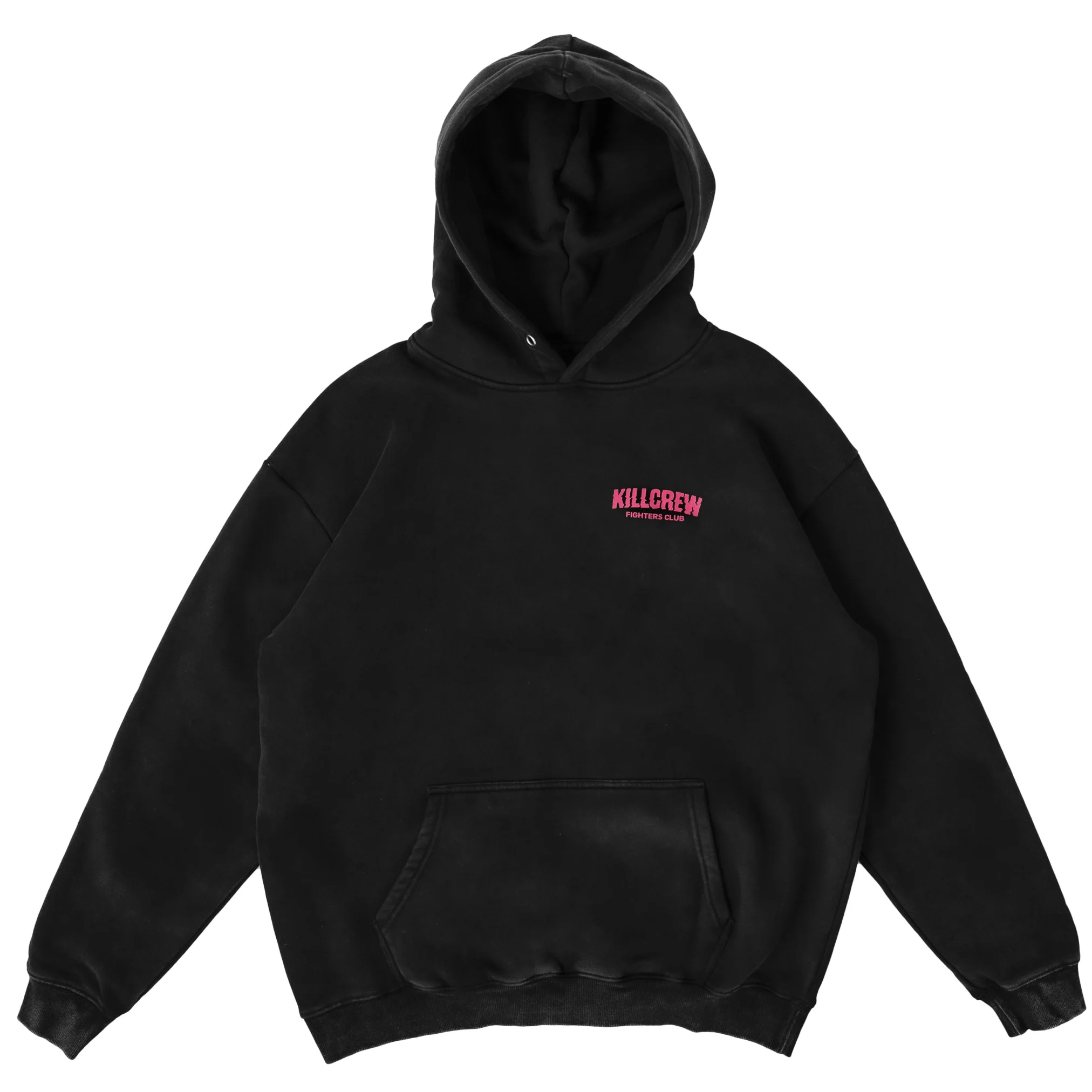 OVERSIZED LUX RIGOROUS TRAINING HOODIE - BLACK / PINK - Image 7