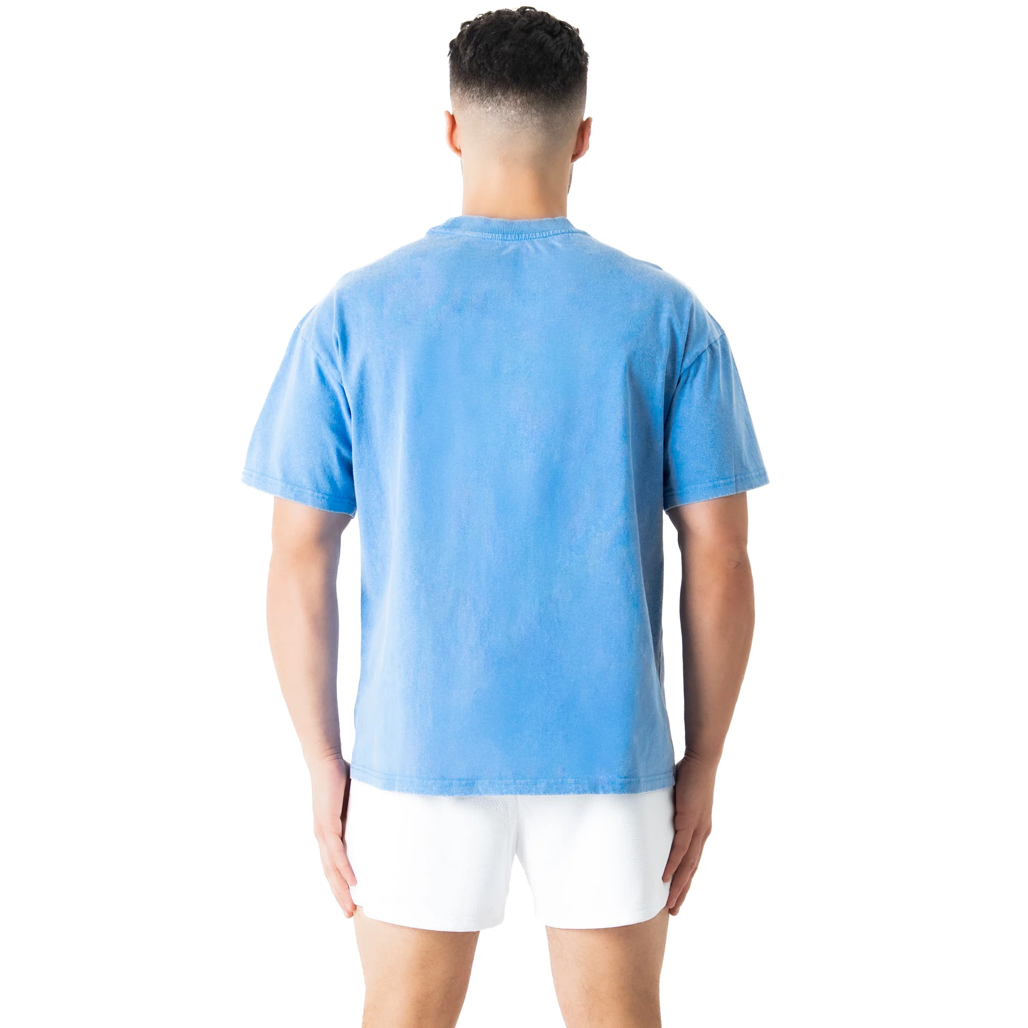 RELAXED FIT LUX SCRIPT T-SHIRT - BLUE / YELLOW - Image 4
