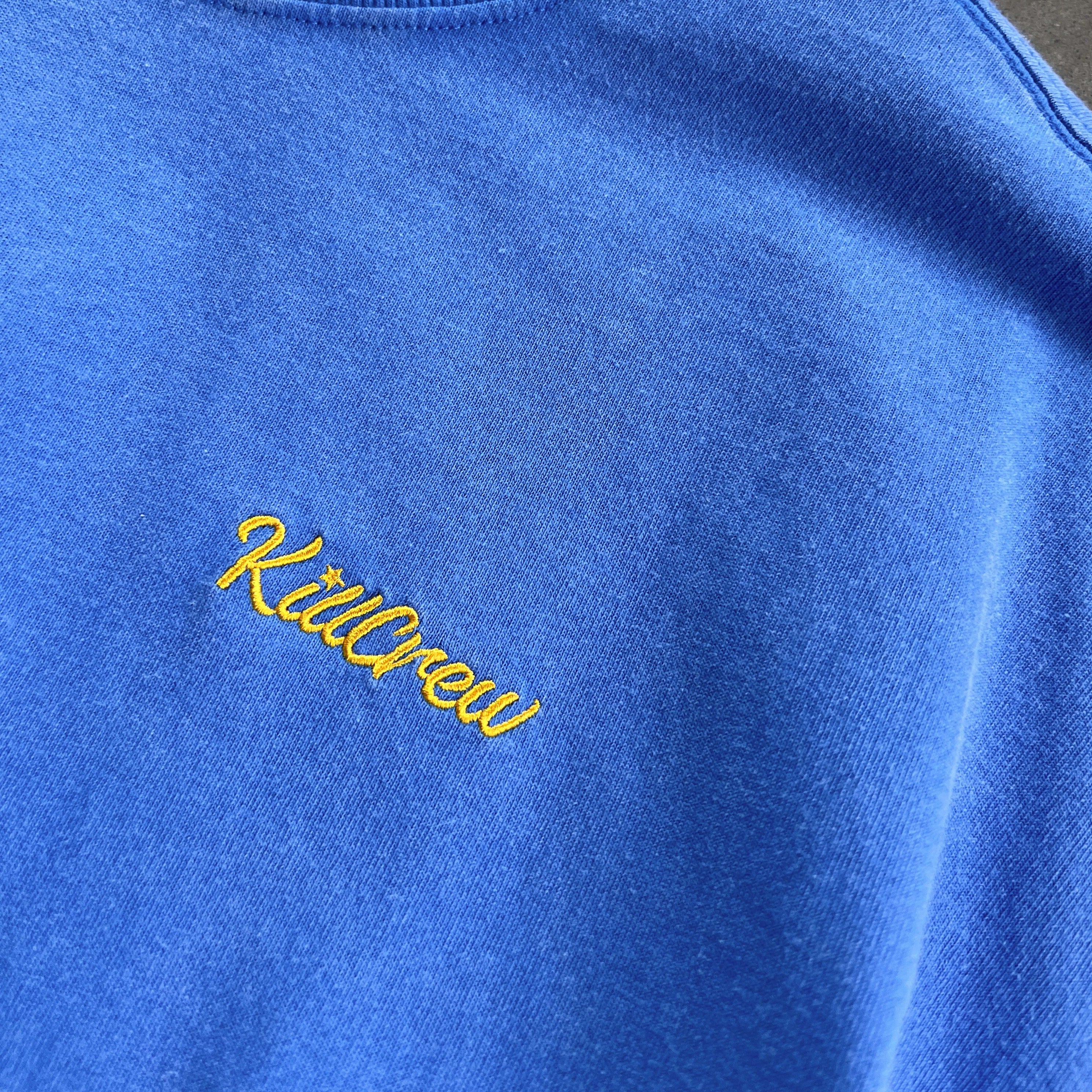 RELAXED FIT LUX SCRIPT T-SHIRT - BLUE / YELLOW - Image 9