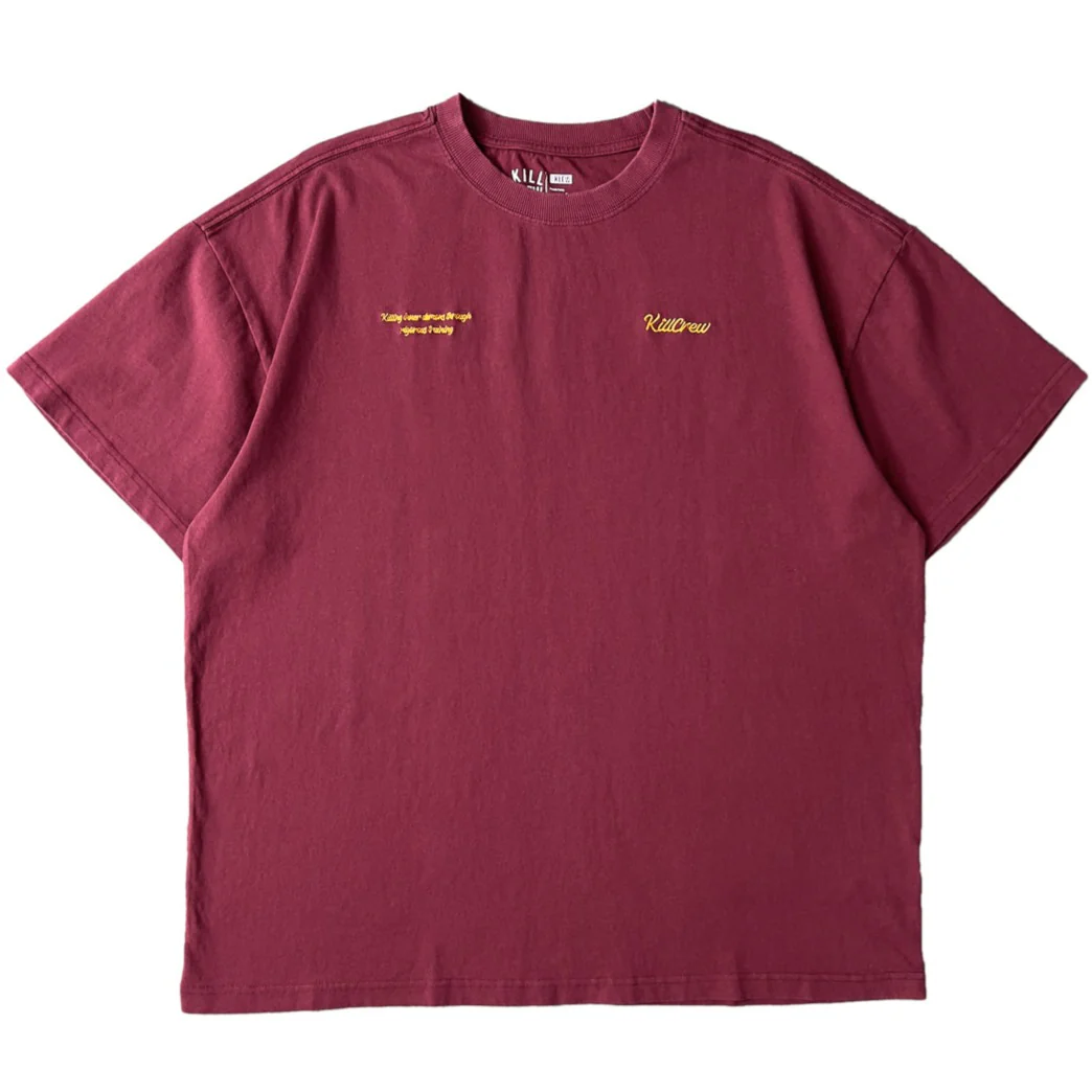 RELAXED FIT LUX SCRIPT T-SHIRT - RED / YELLOW
