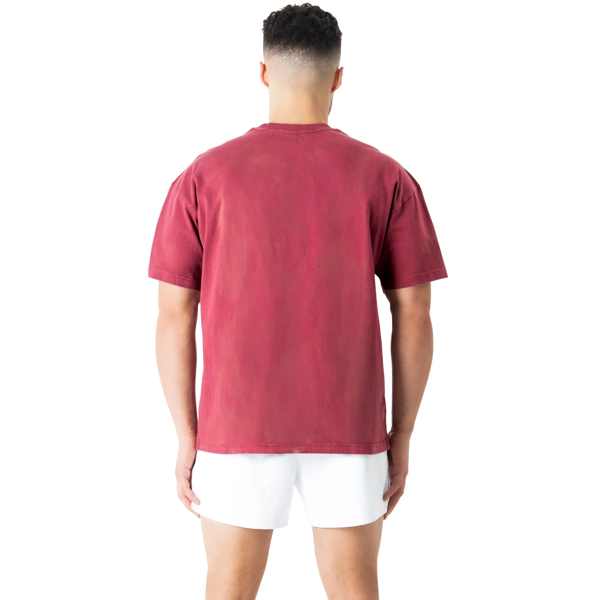 RELAXED FIT LUX SCRIPT T-SHIRT - RED / YELLOW - Image 4