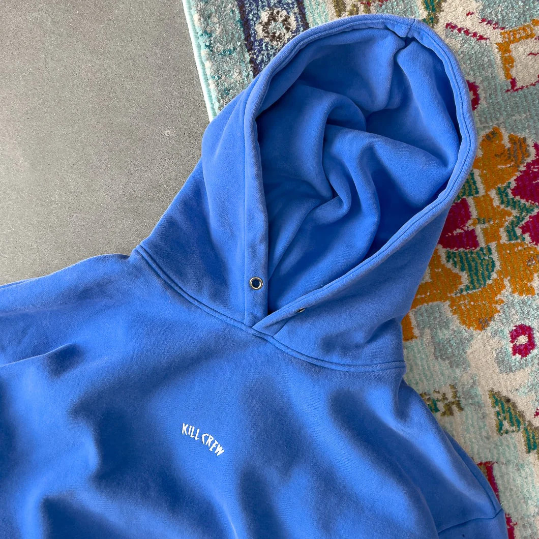 OVERSIZED LUX "SIMPLE" HOODIE - BLUE - Image 4