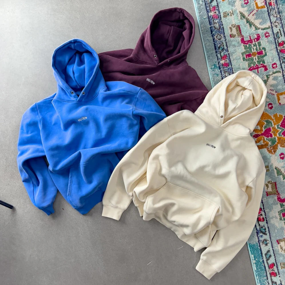 OVERSIZED LUX "SIMPLE" HOODIE - BLUE - Image 5