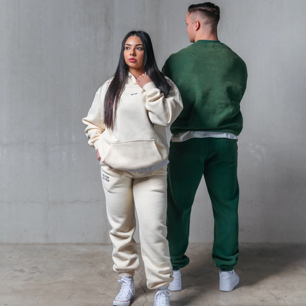 OVERSIZED LUX "SIMPLE" HOODIE - CREAM - Image 2