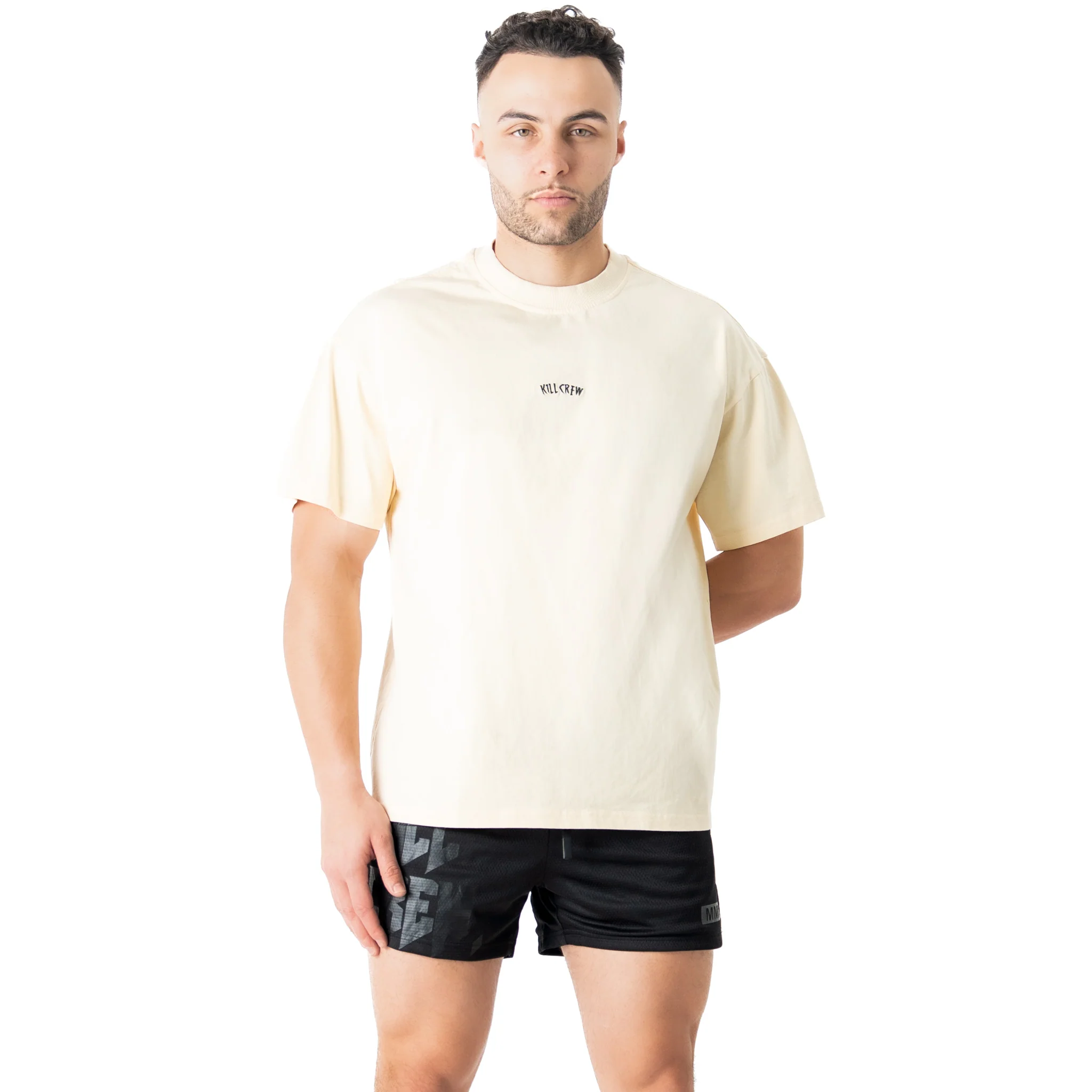 RELAXED FIT LUX "SIMPLE" T-SHIRT - CREAM - Image 3