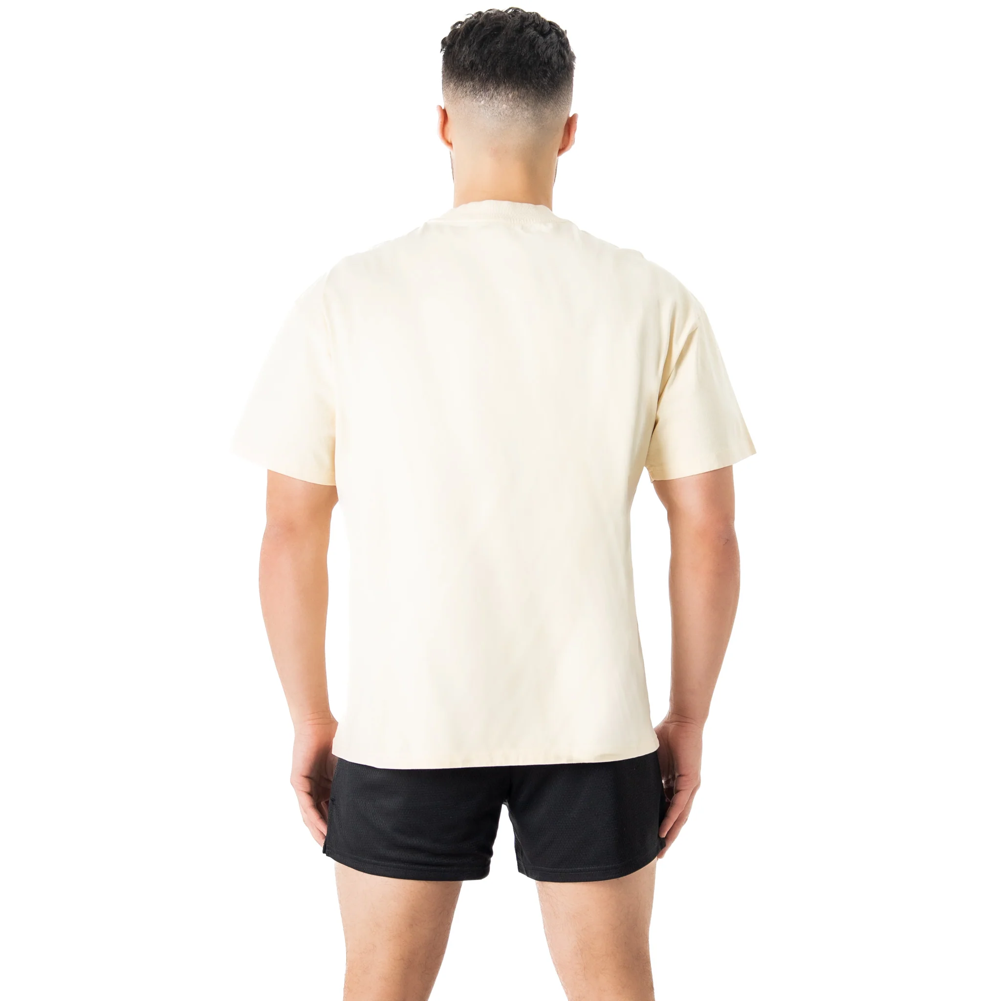 RELAXED FIT LUX "SIMPLE" T-SHIRT - CREAM - Image 4