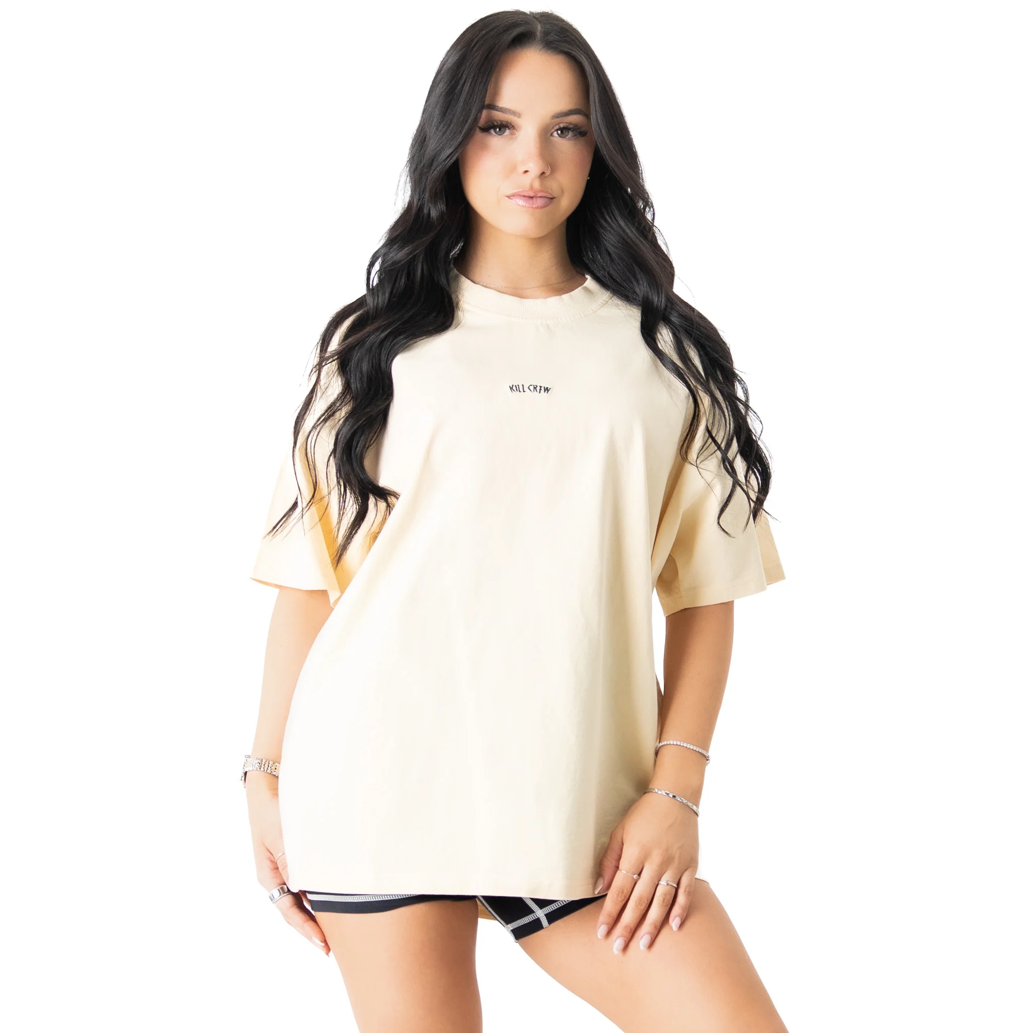 RELAXED FIT LUX "SIMPLE" T-SHIRT - CREAM - Image 5