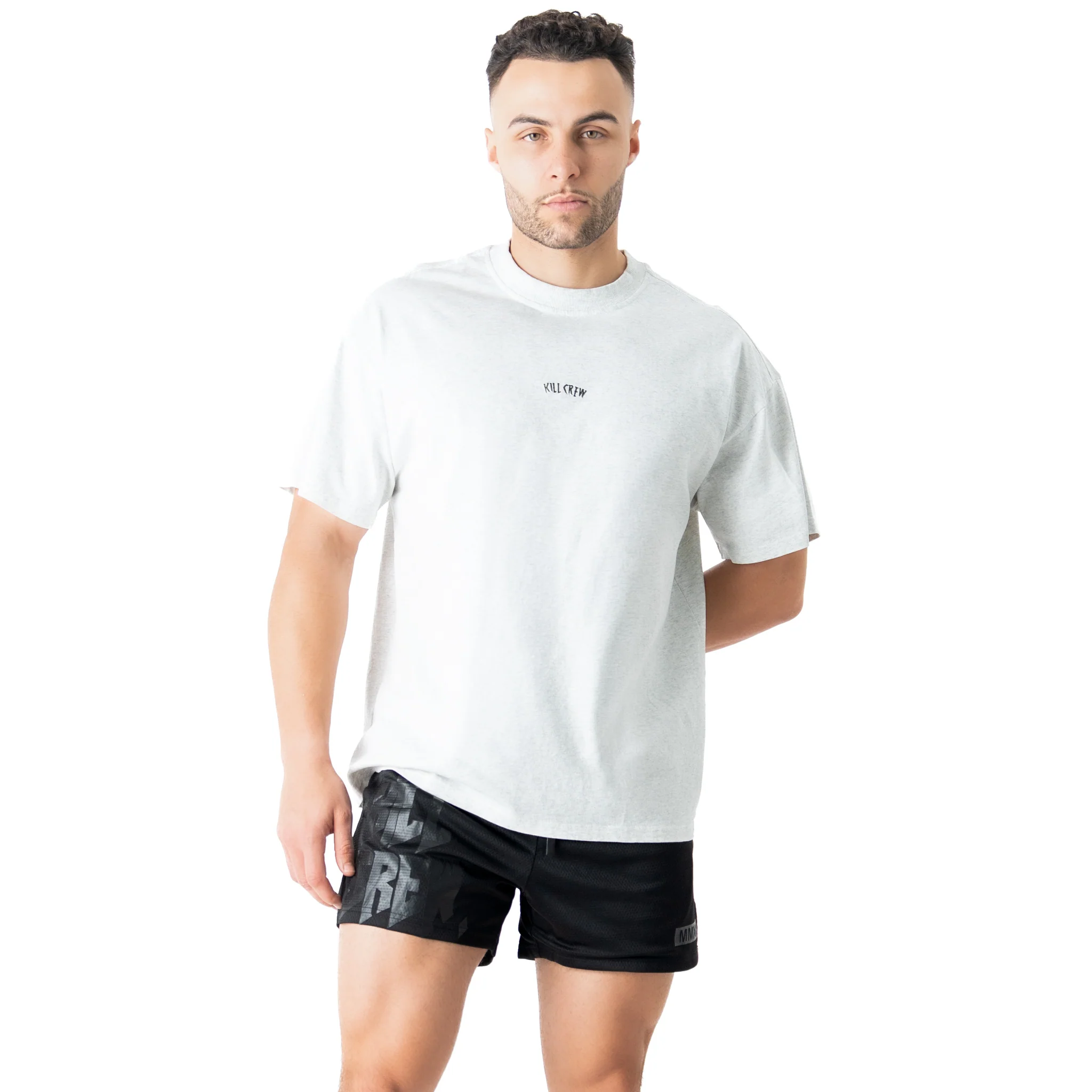 RELAXED FIT LUX "SIMPLE" T-SHIRT - GREY - Image 3