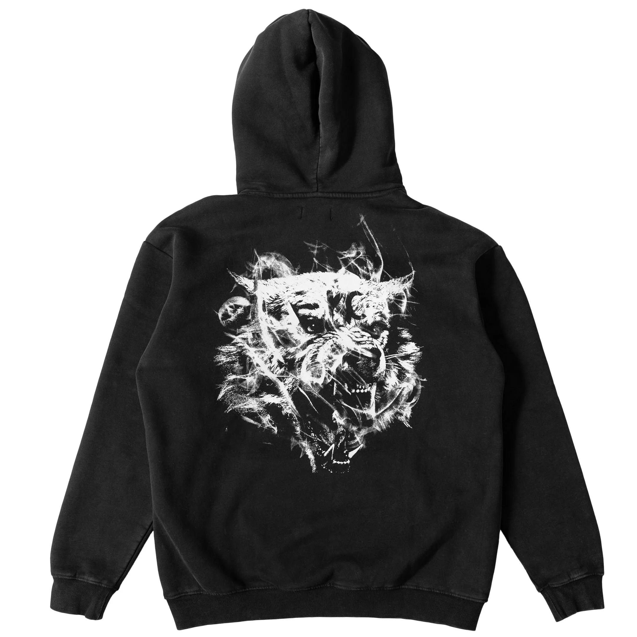 OVERSIZED LUX "SMOKE WOLF" HOODIE - BLACK - Image 2