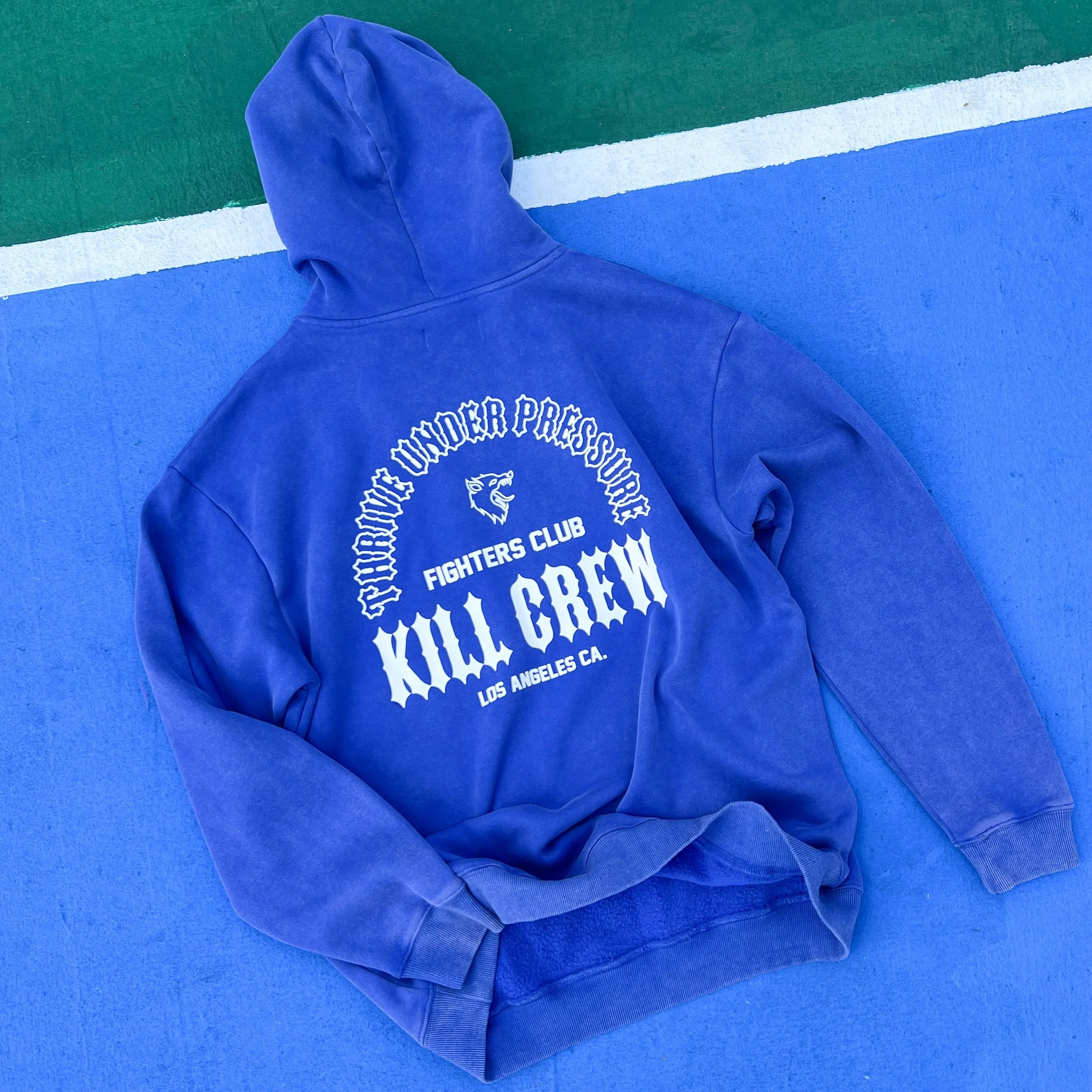 OVERSIZED LUX THRIVE UNDER PRESSURE HOODIE - BLUE - Image 3