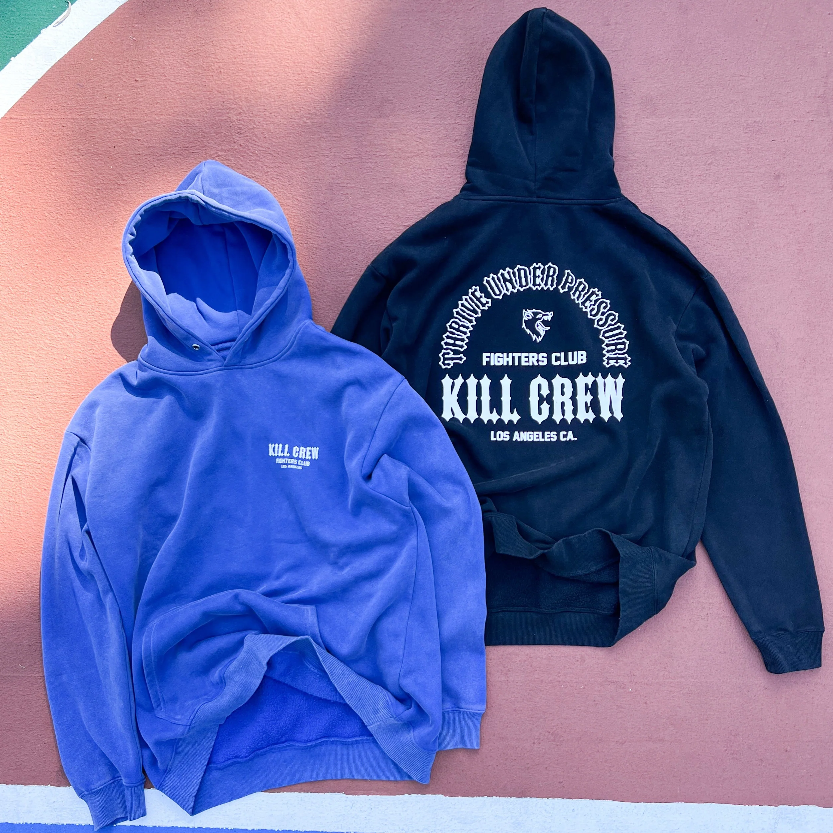 OVERSIZED LUX THRIVE UNDER PRESSURE HOODIE - BLUE - Image 4